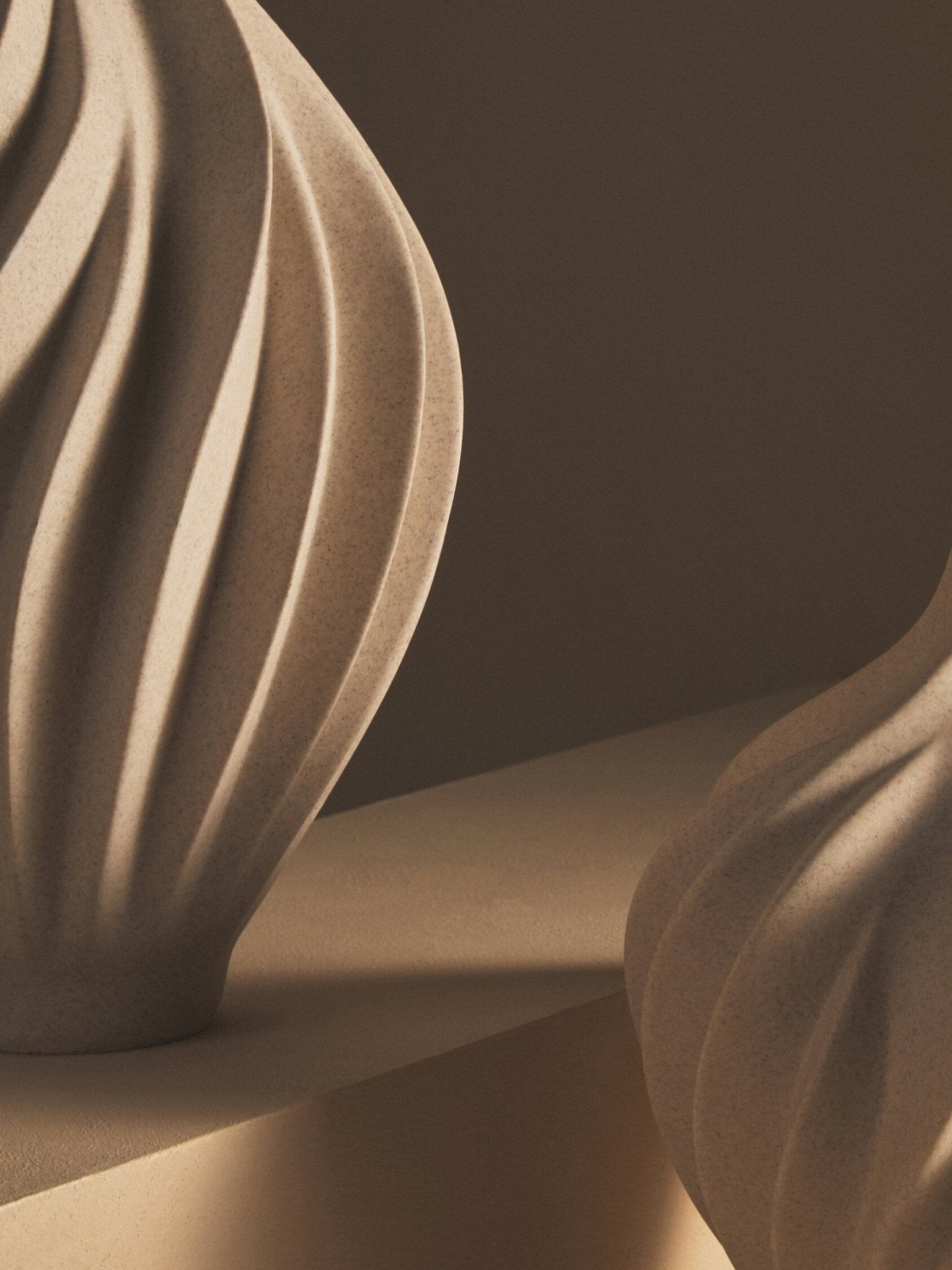 Broc Large Sandstone Effect Organic Vase | Luxury Home Accessories | Heulog Glow
