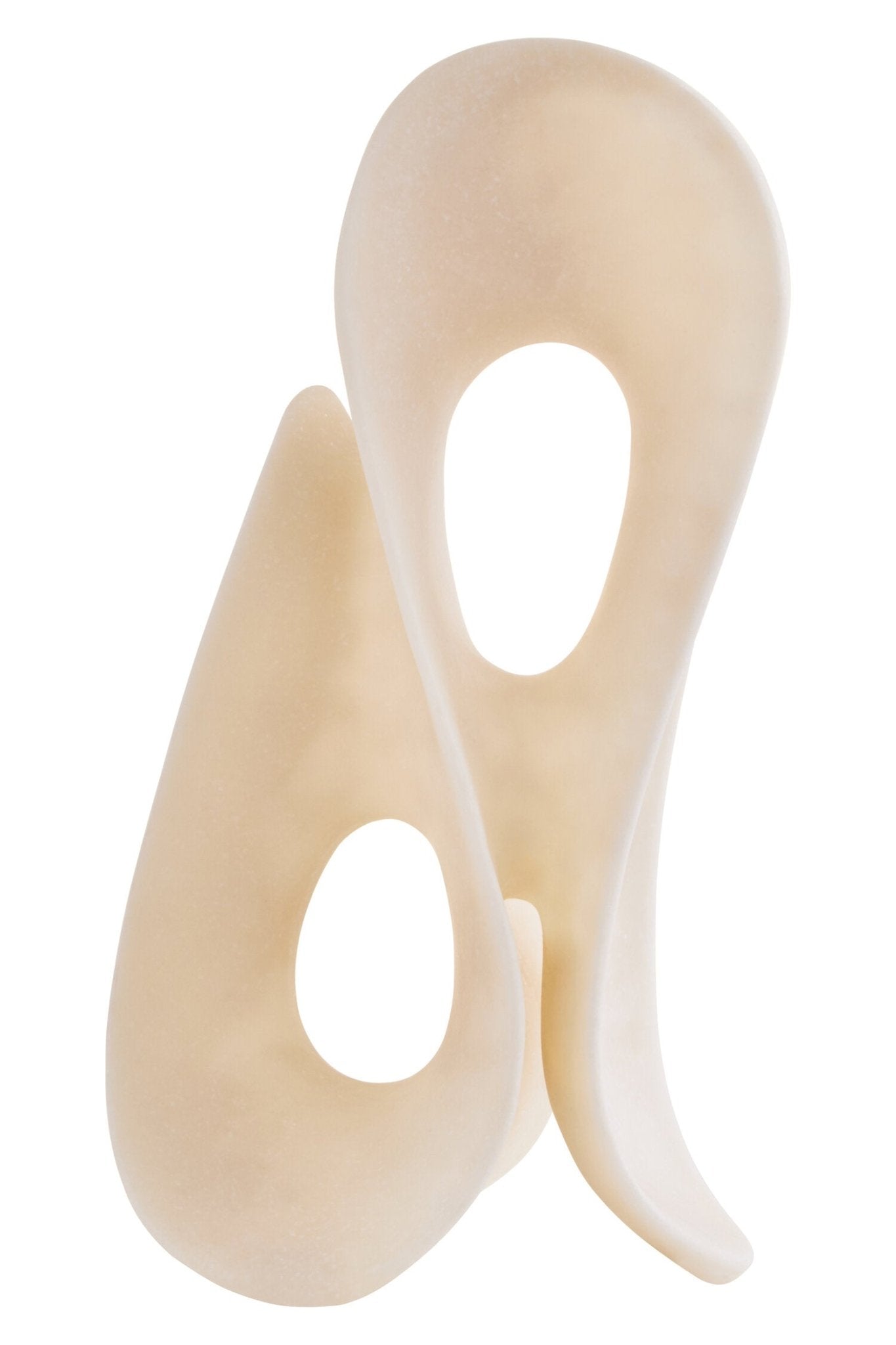 Broc Large White Marble Effect Abstract Loop Sculpture | Luxury Home Accessories | Heulog Glow