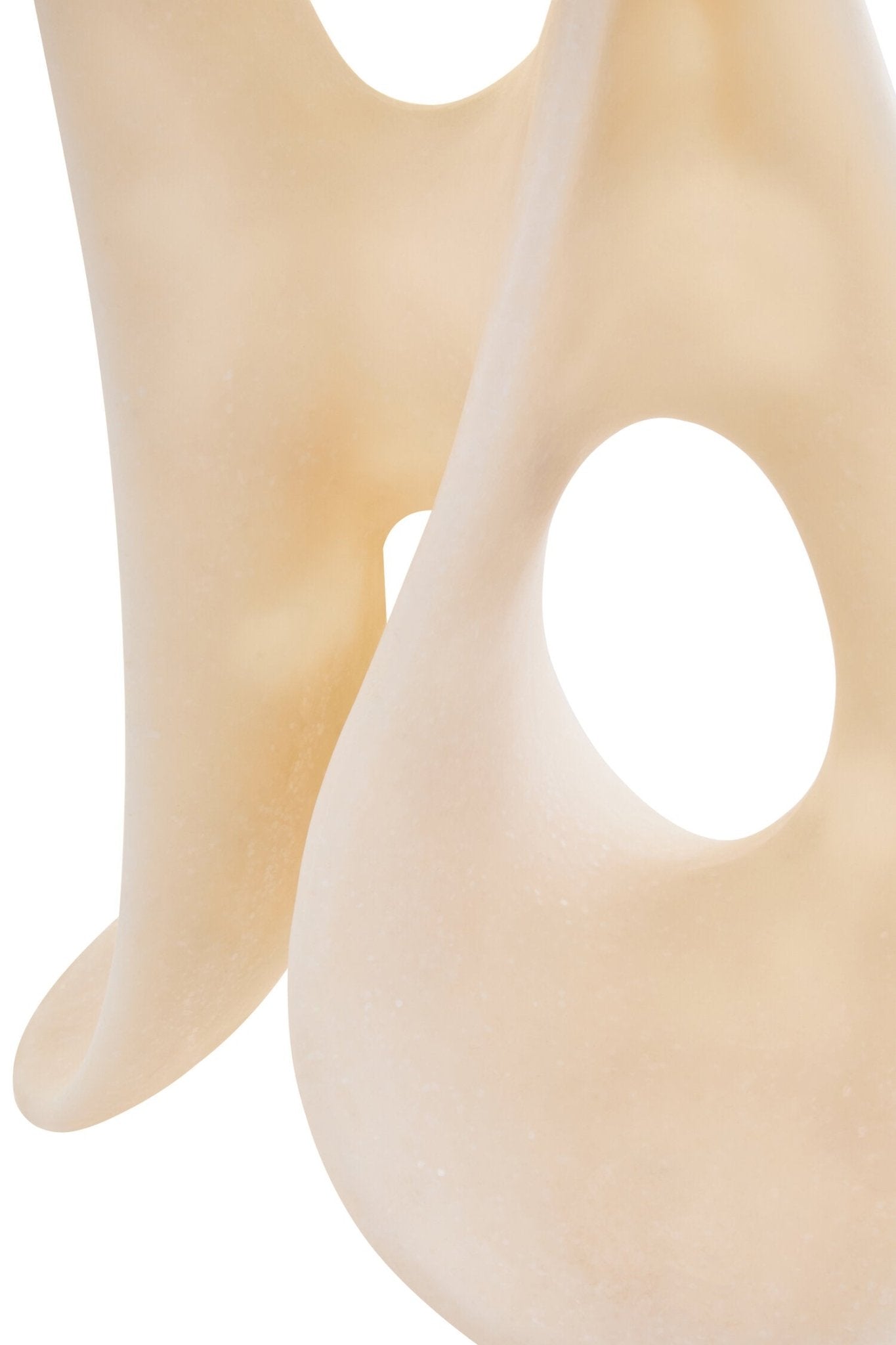 Broc Large White Marble Effect Abstract Loop Sculpture | Luxury Home Accessories | Heulog Glow