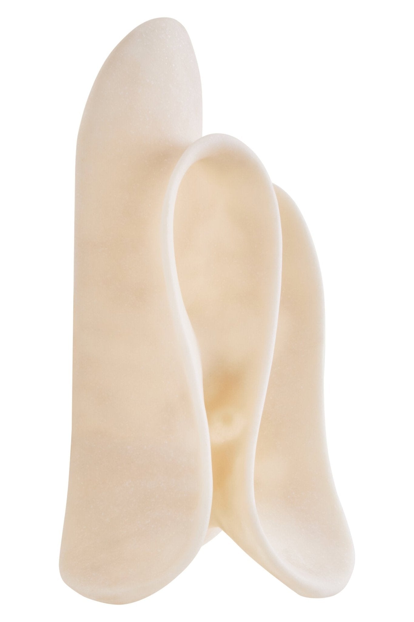Broc Large White Marble Effect Abstract Loop Sculpture | Luxury Home Accessories | Heulog Glow