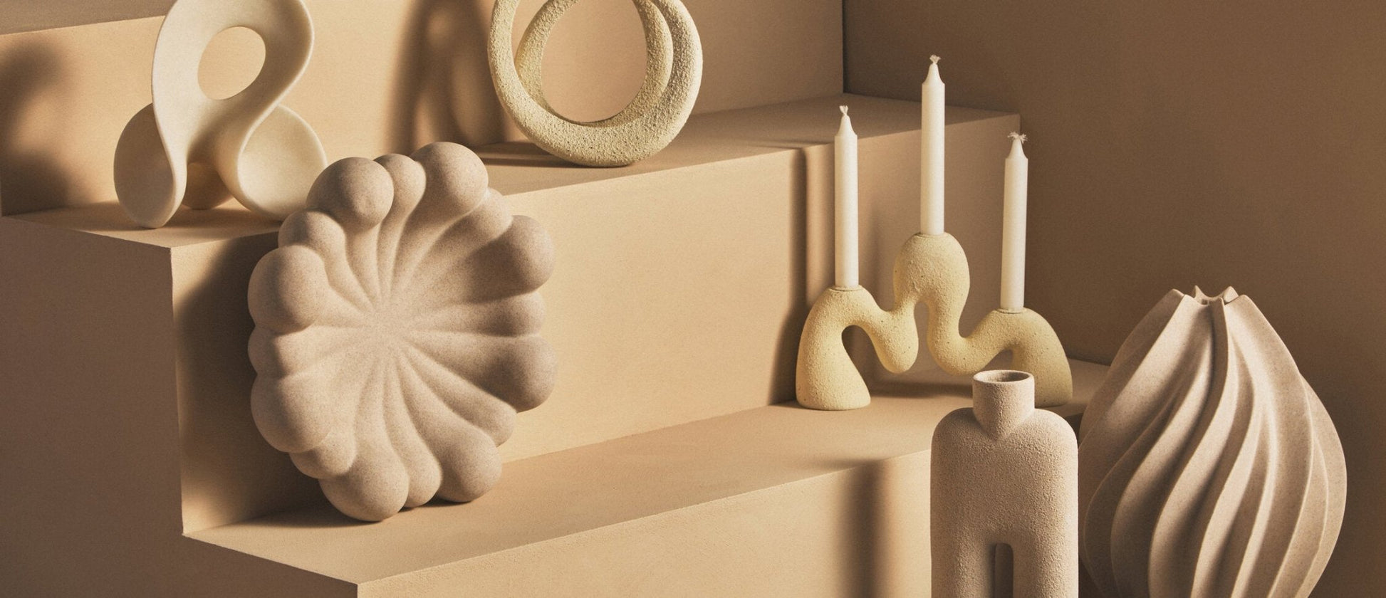 Broc Sandstone Effect Bubble Design Bowl | Luxury Home Accessories | Heulog Glow