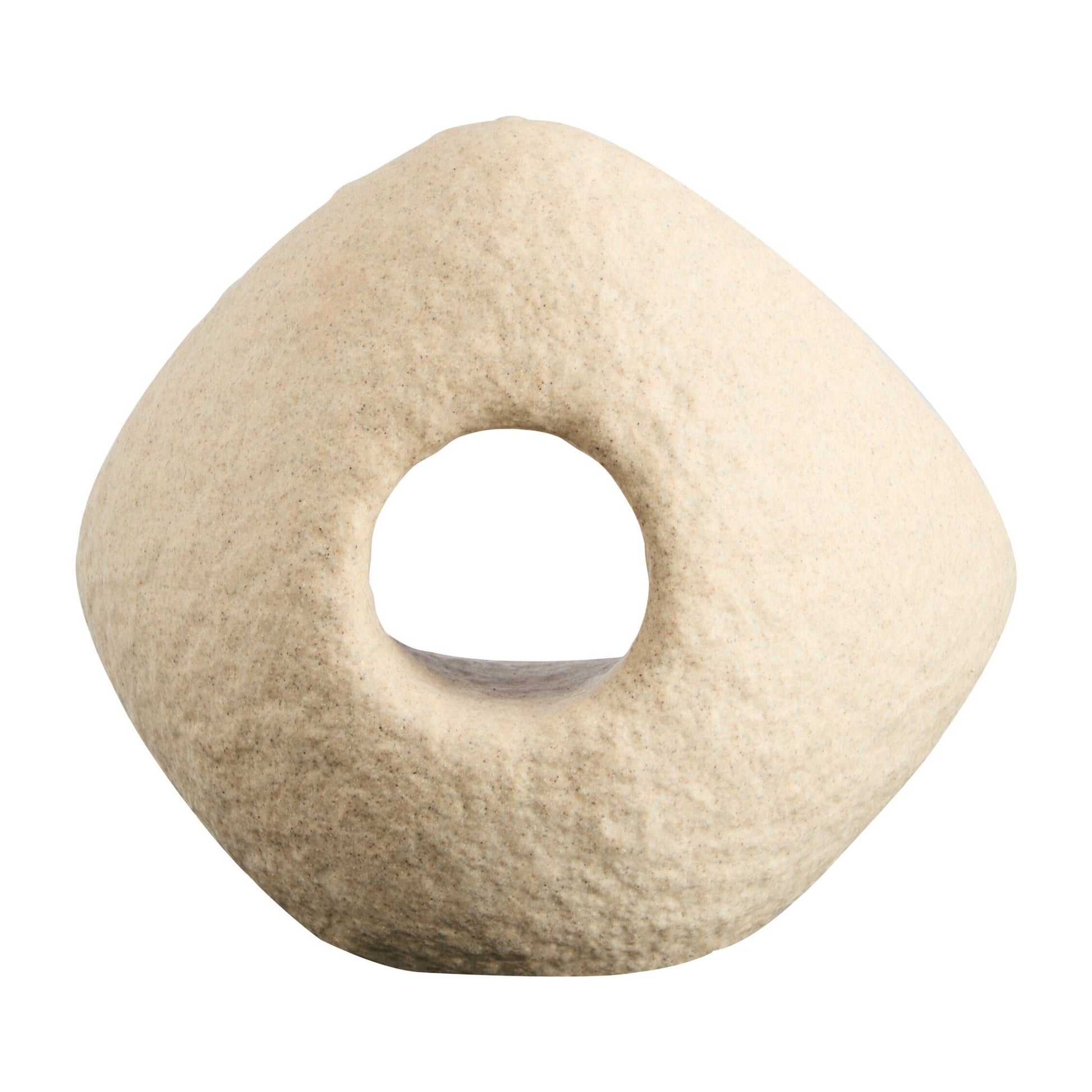 Broc Sandstone Effect Geometric Sculpture | Luxury Home Accessories | Heulog Glow