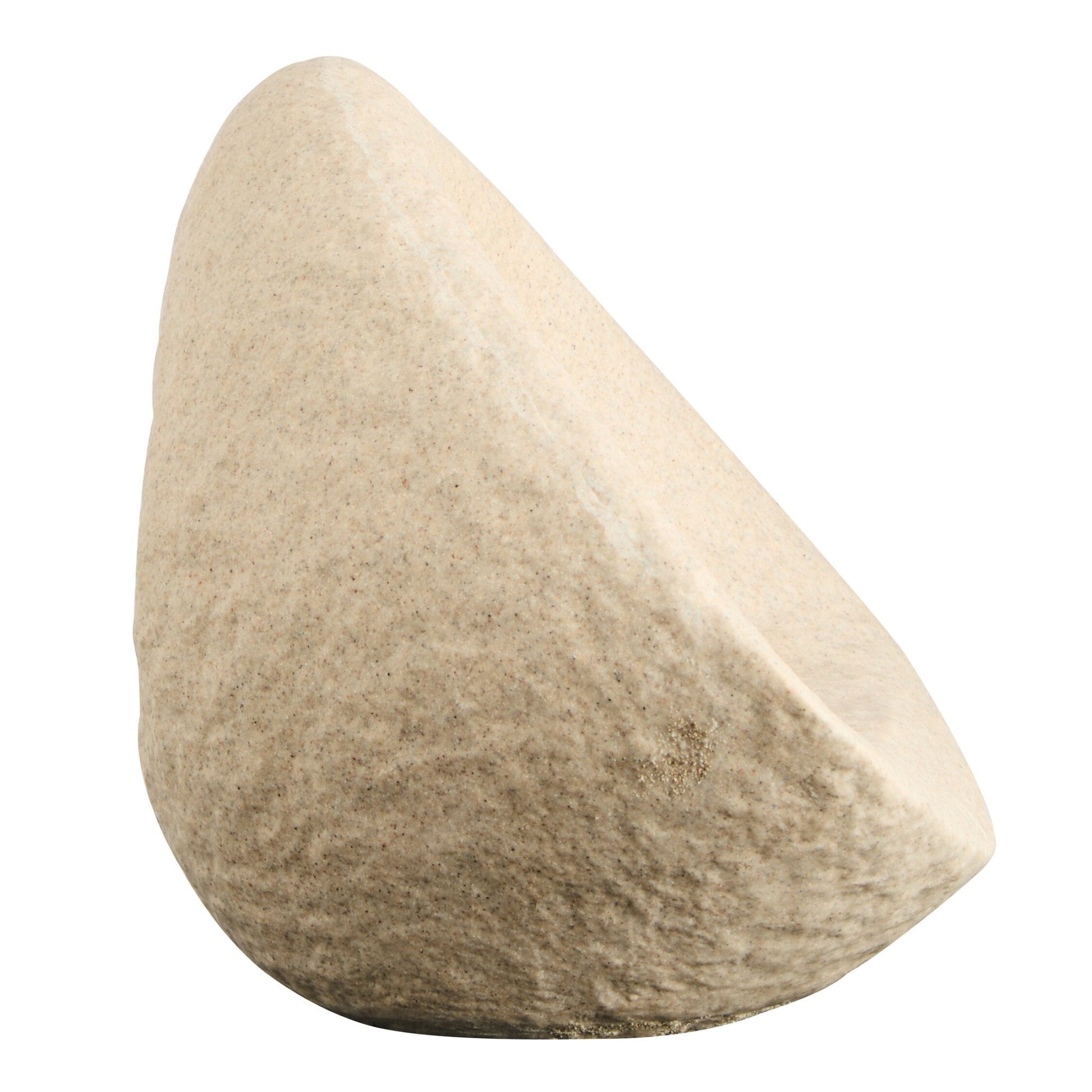 Broc Sandstone Effect Geometric Sculpture | Luxury Home Accessories | Heulog Glow
