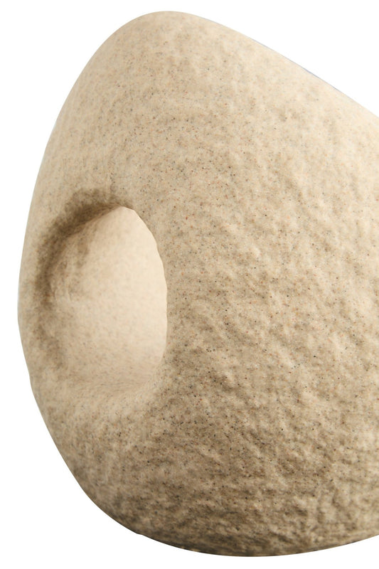 Broc Sandstone Effect Geometric Sculpture | Luxury Home Accessories | Heulog Glow