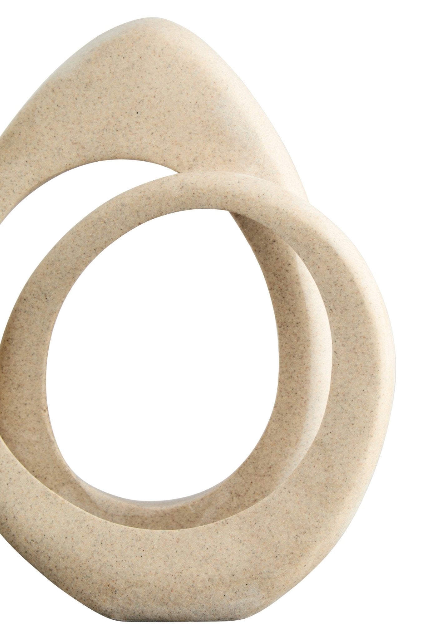 Broc Sandstone Effect Loop Sculpture | Luxury Home Accessories | Heulog Glow