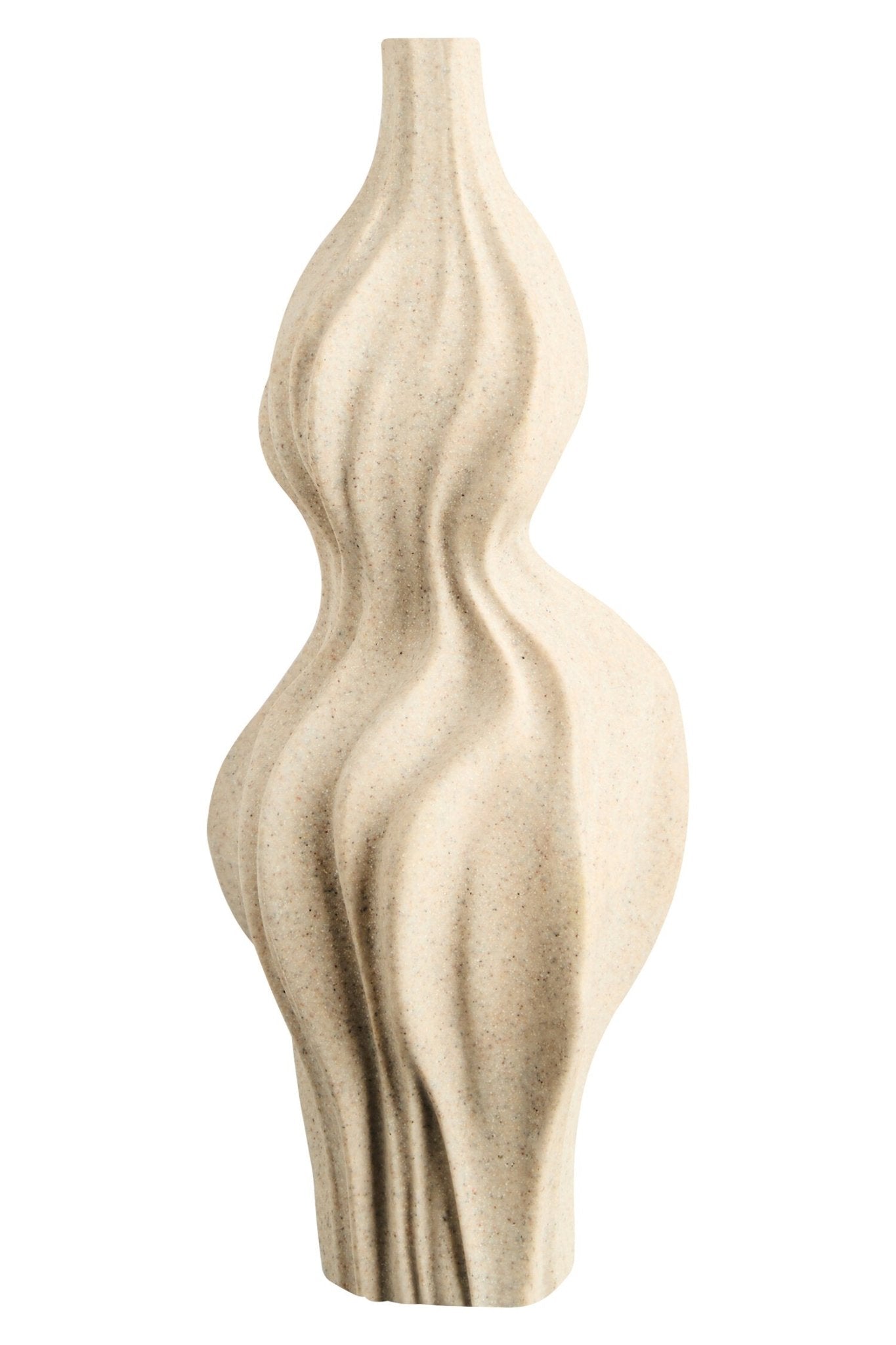 Broc Sandstone Effect Organic Twist Vase | Luxury Home Accessories | Heulog Glow