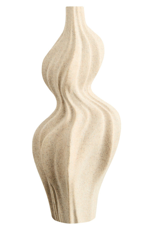 Broc Sandstone Effect Organic Twist Vase | Luxury Home Accessories | Heulog Glow