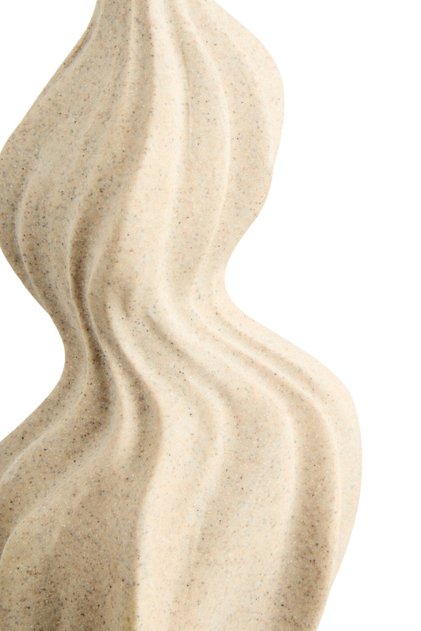 Broc Sandstone Effect Organic Twist Vase | Luxury Home Accessories | Heulog Glow