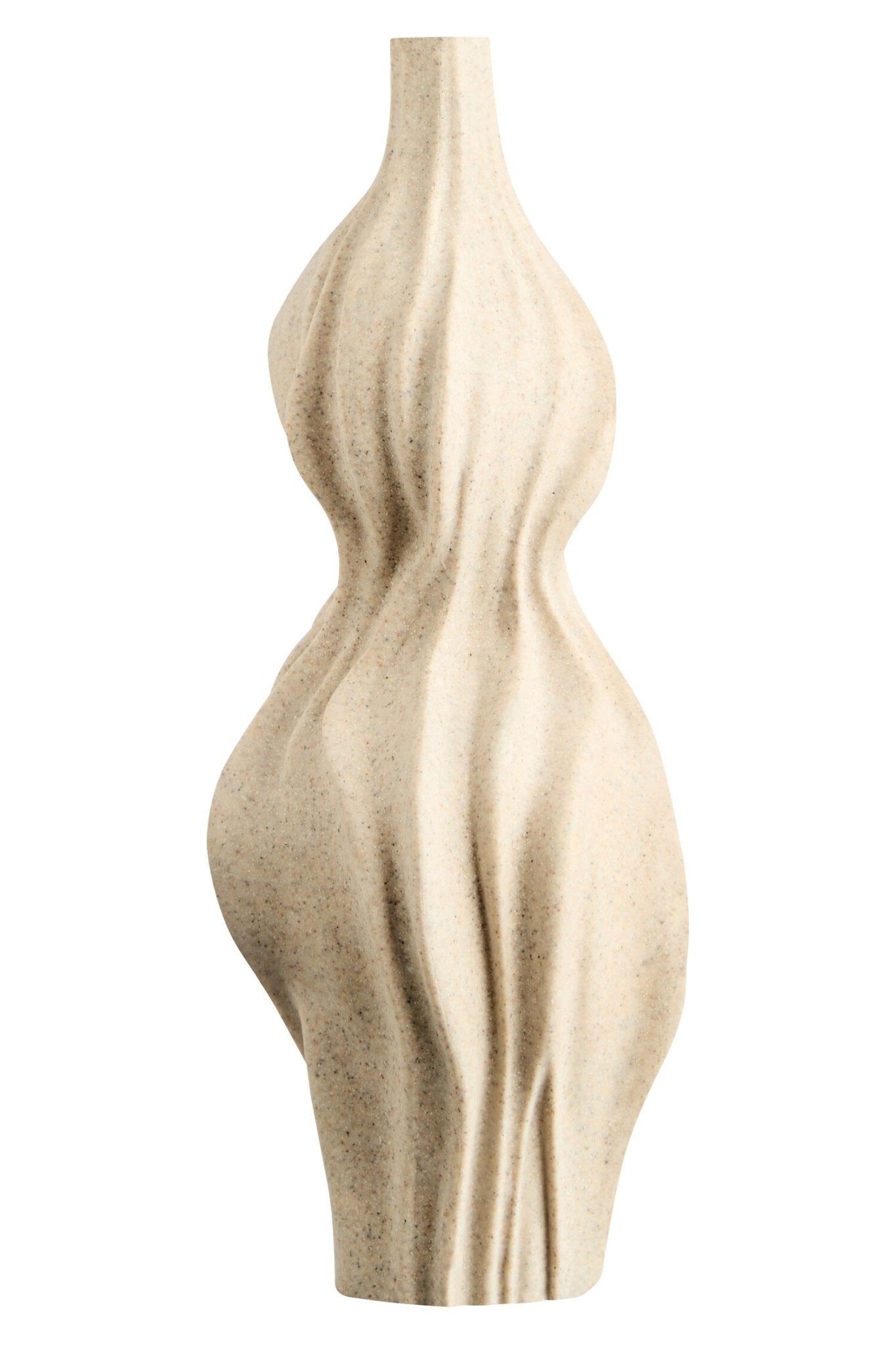Broc Sandstone Effect Organic Twist Vase | Luxury Home Accessories | Heulog Glow