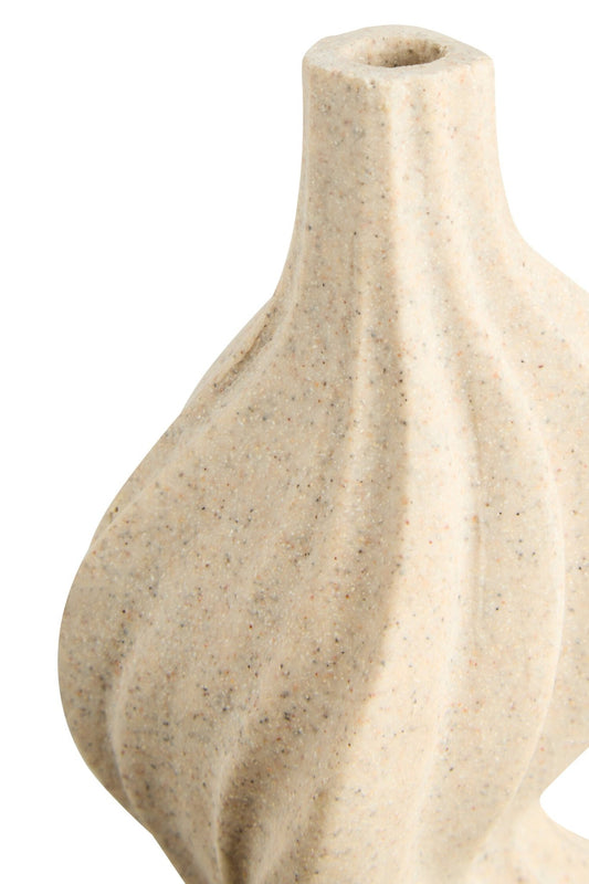Broc Sandstone Effect Organic Twist Vase | Luxury Home Accessories | Heulog Glow
