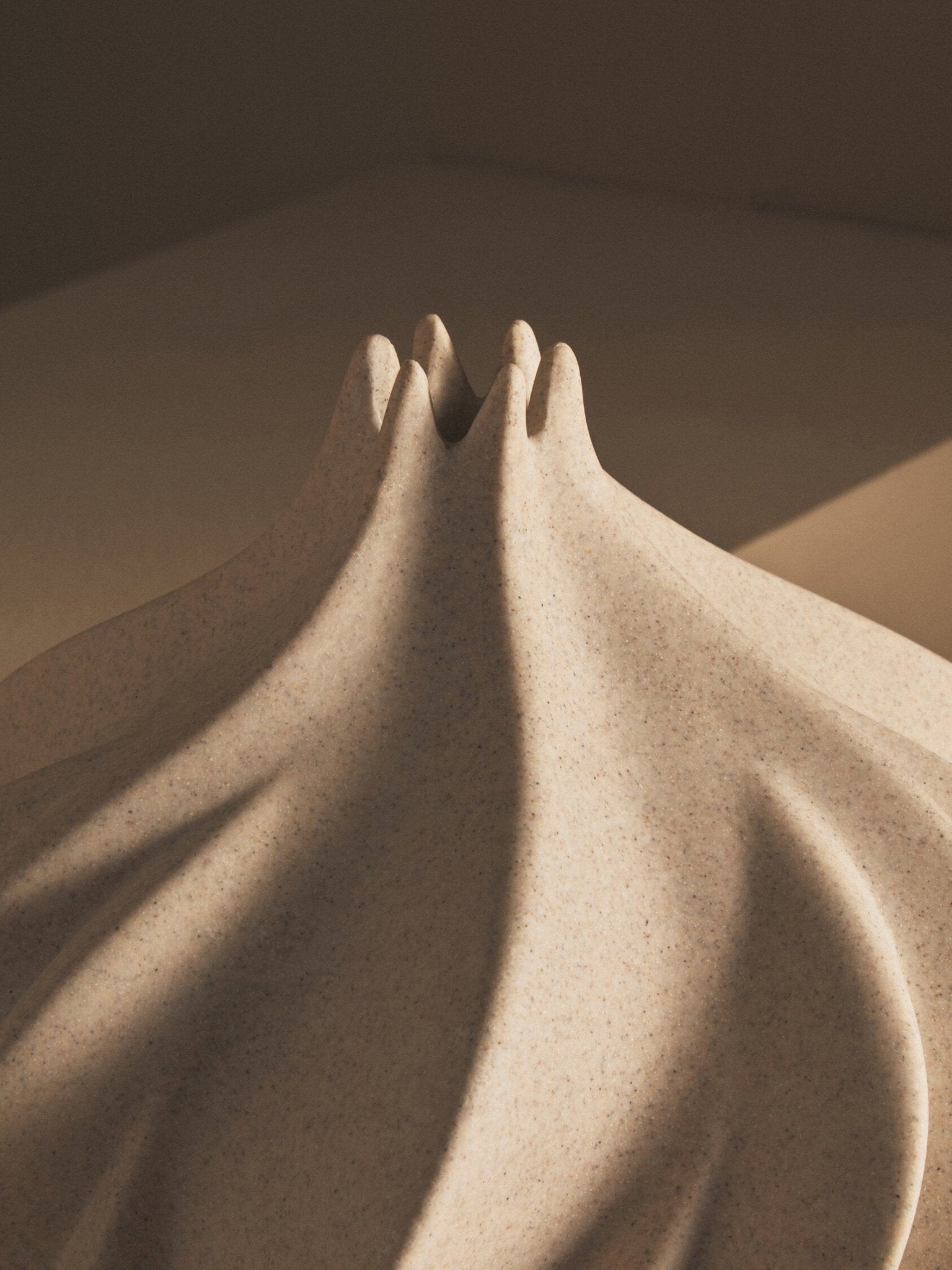 Broc Small Sandstone Effect Organic Vase | Luxury Home Accessories | Heulog Glow