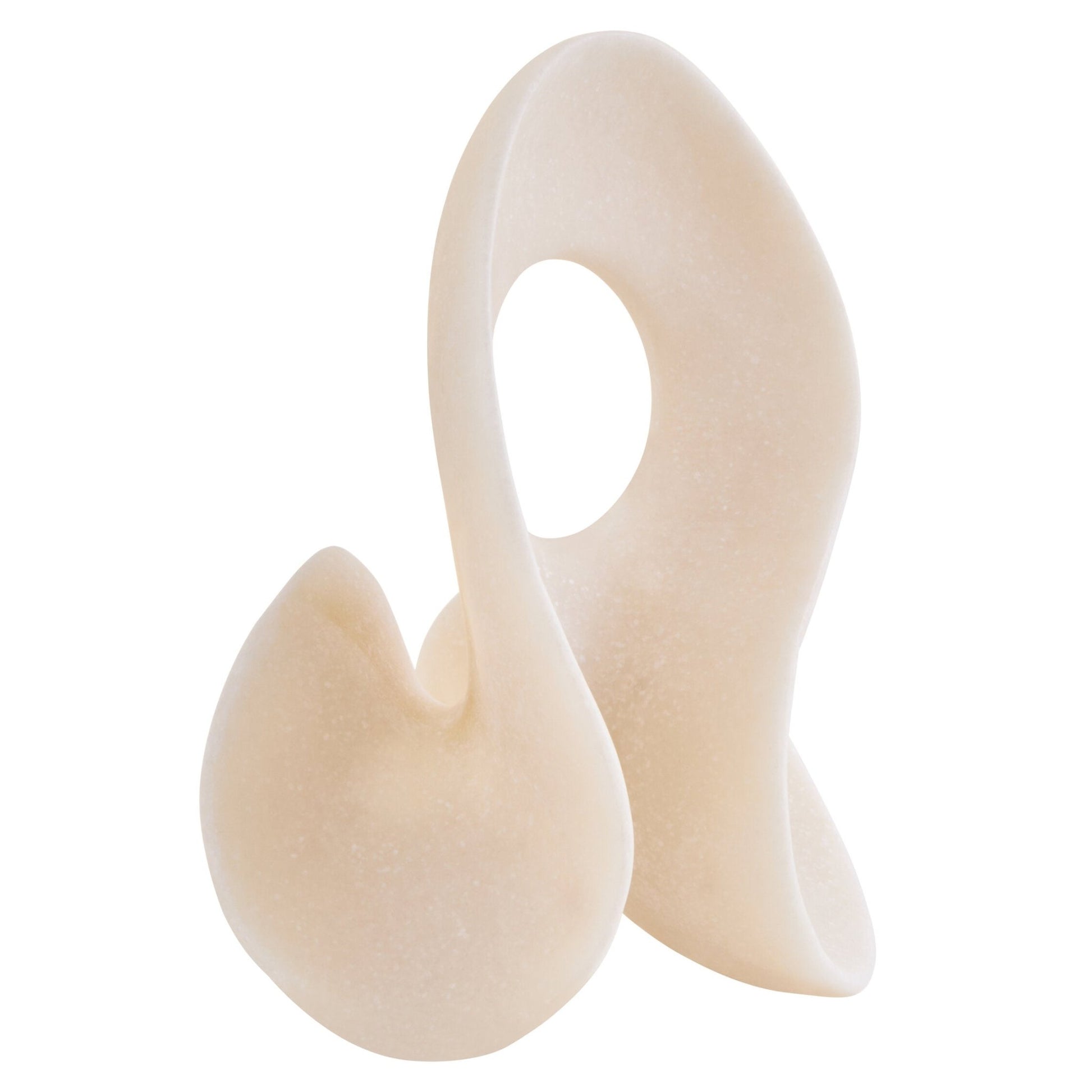 Broc Small White Marble Effect Abstract Loop Sculpture | Luxury Home Accessories | Heulog Glow