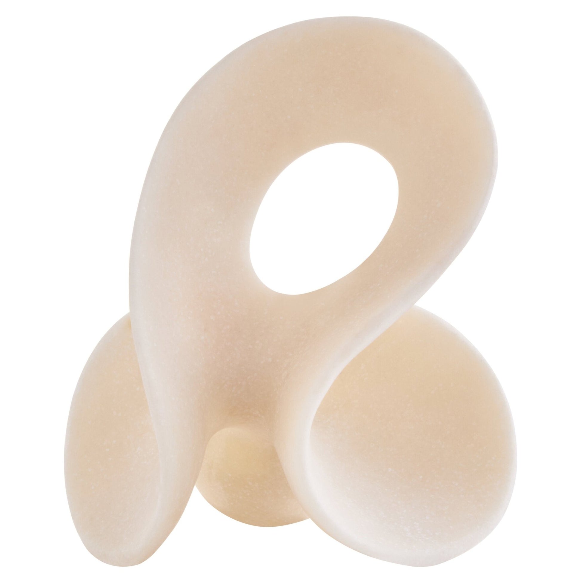 Broc Small White Marble Effect Abstract Loop Sculpture | Luxury Home Accessories | Heulog Glow