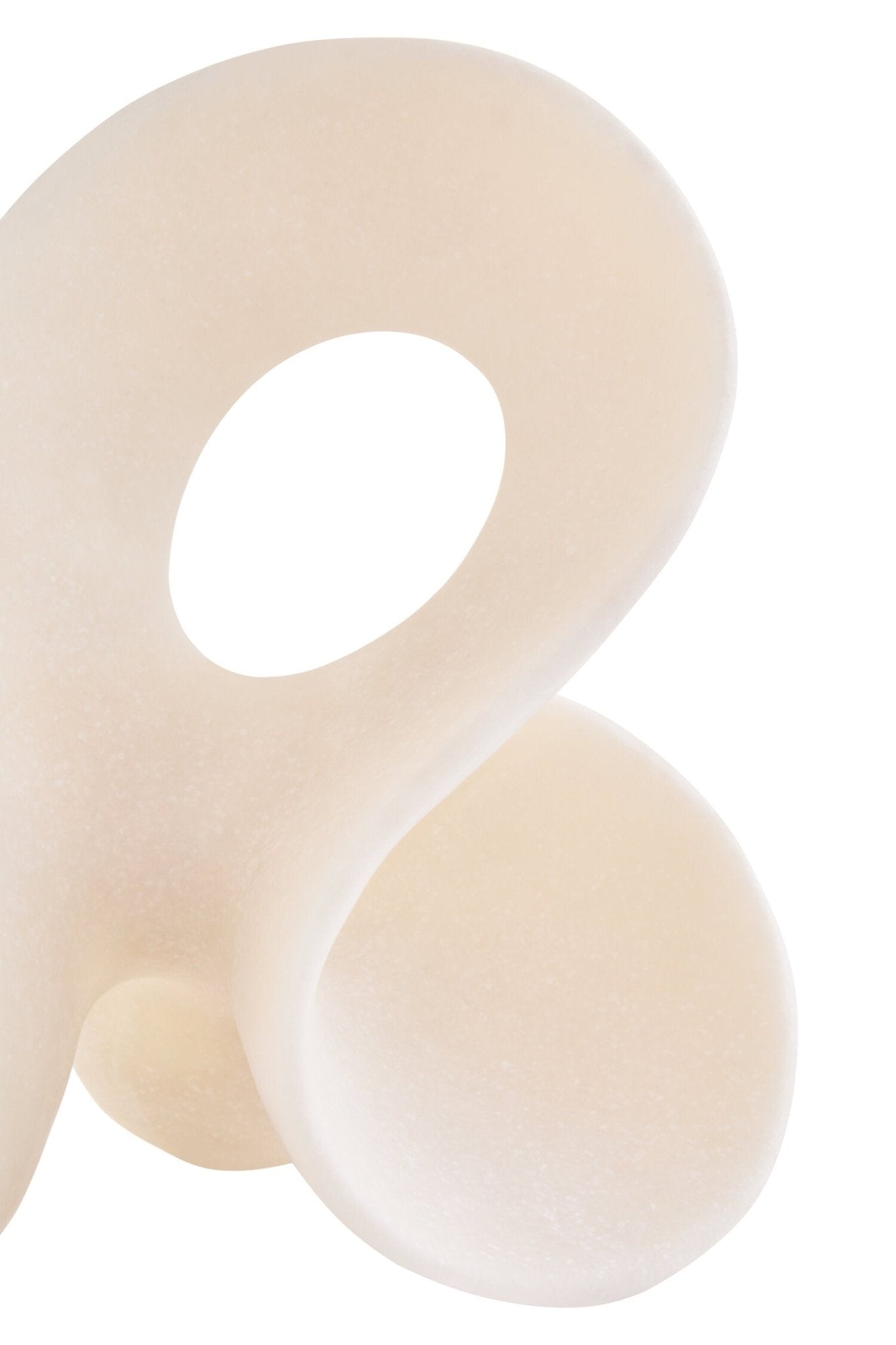 Broc Small White Marble Effect Abstract Loop Sculpture | Luxury Home Accessories | Heulog Glow
