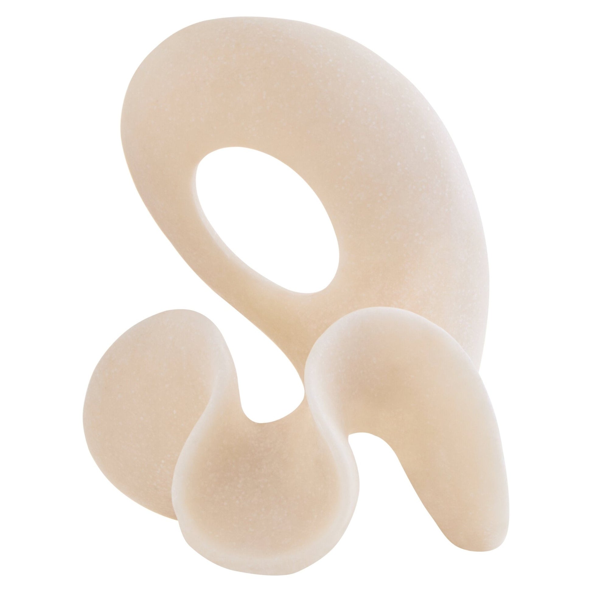 Broc Small White Marble Effect Abstract Loop Sculpture | Luxury Home Accessories | Heulog Glow