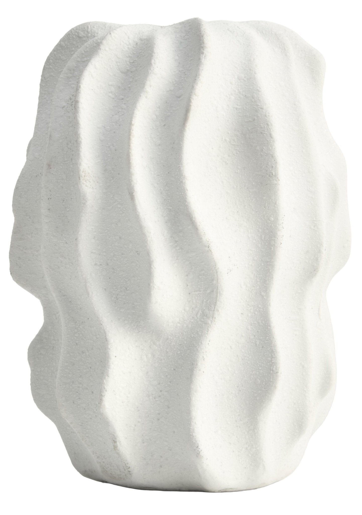 Broc Small White Textured Vase | Luxury Home Accessories | Heulog Glow