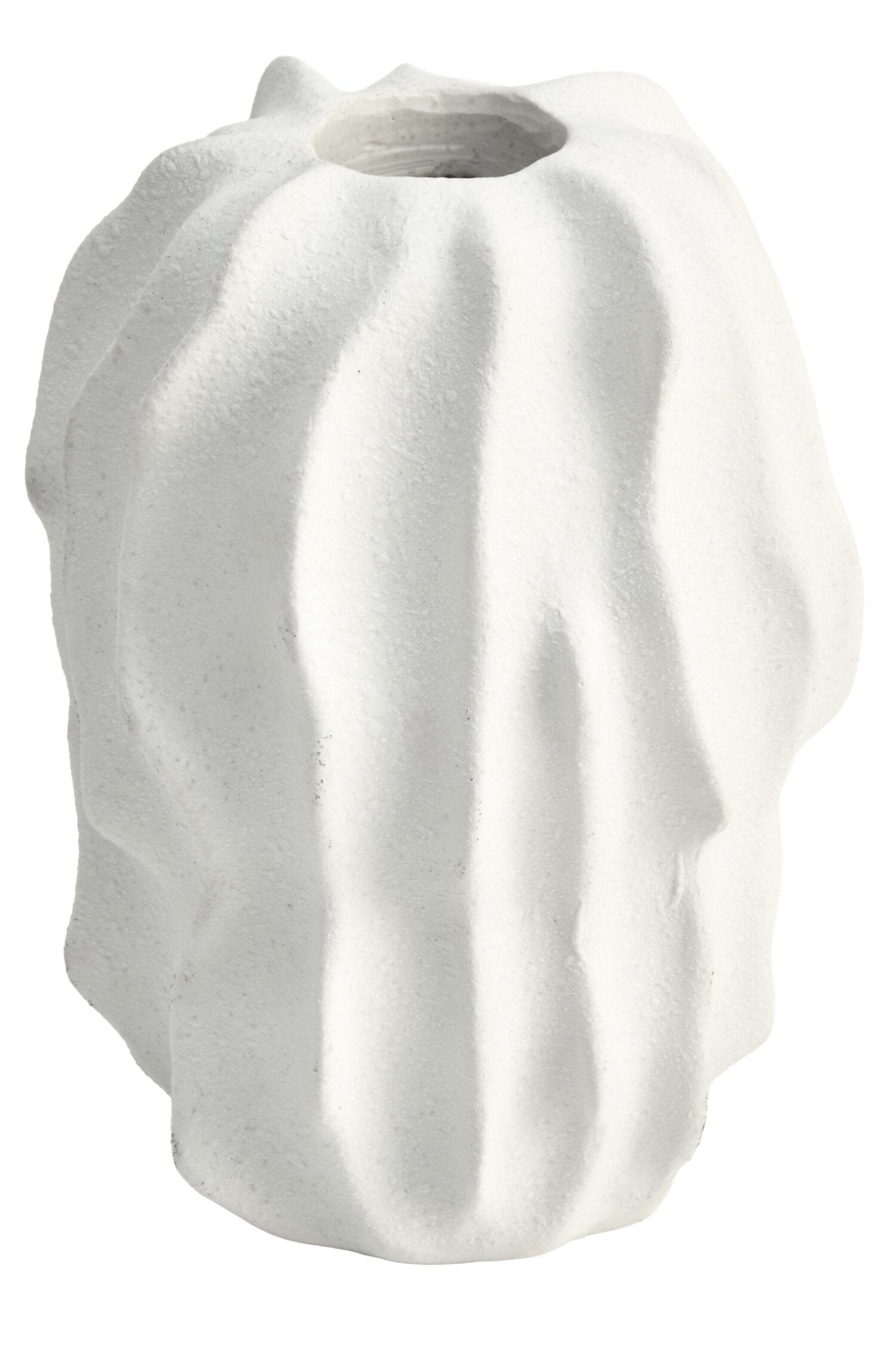 Broc Small White Textured Vase | Luxury Home Accessories | Heulog Glow