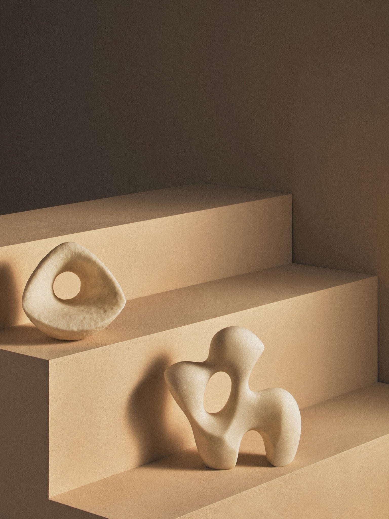 Broc White Marble Effect Organic Sculpture | Luxury Home Accessories | Heulog Glow