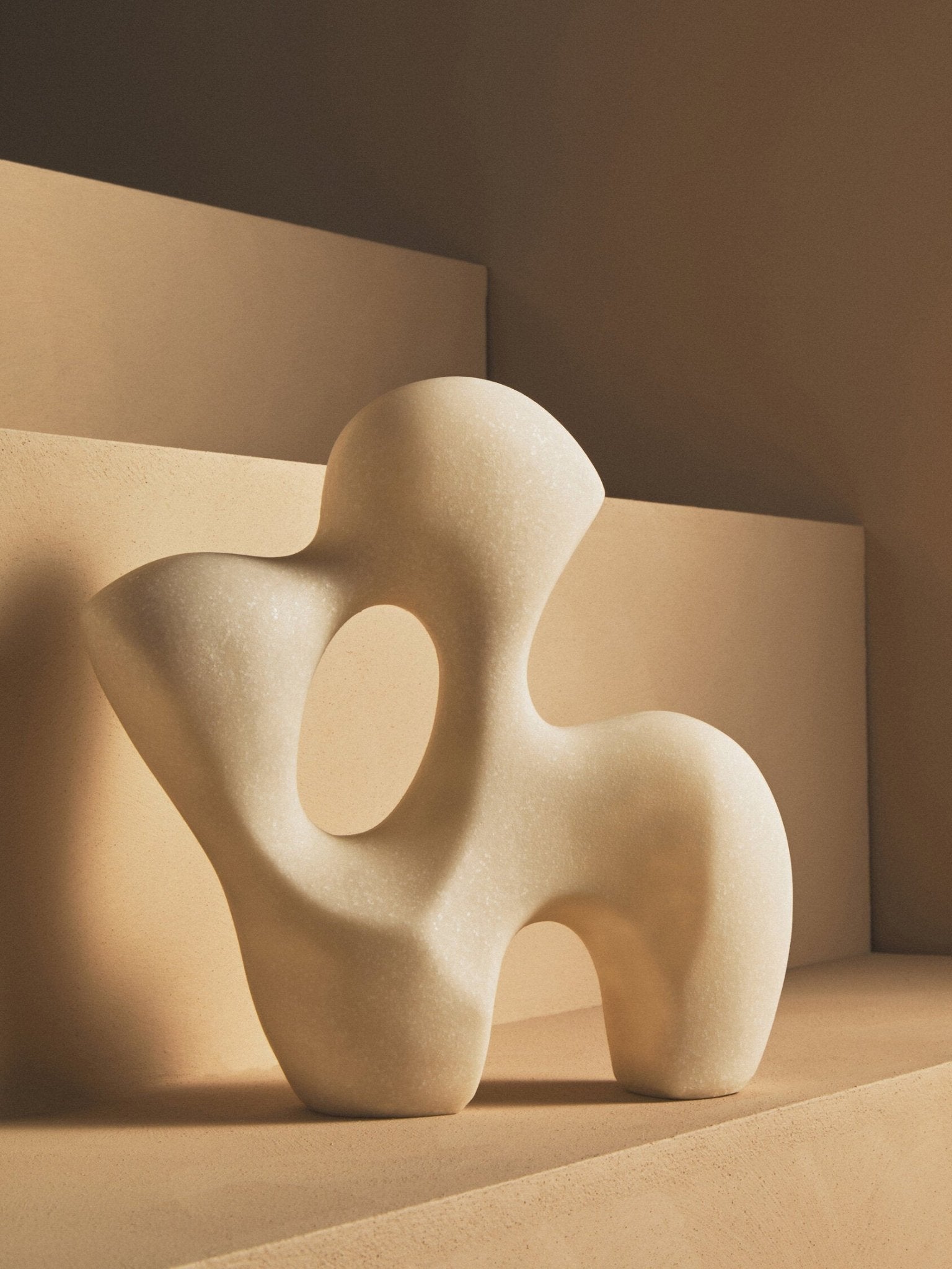 Broc White Marble Effect Organic Sculpture | Luxury Home Accessories | Heulog Glow