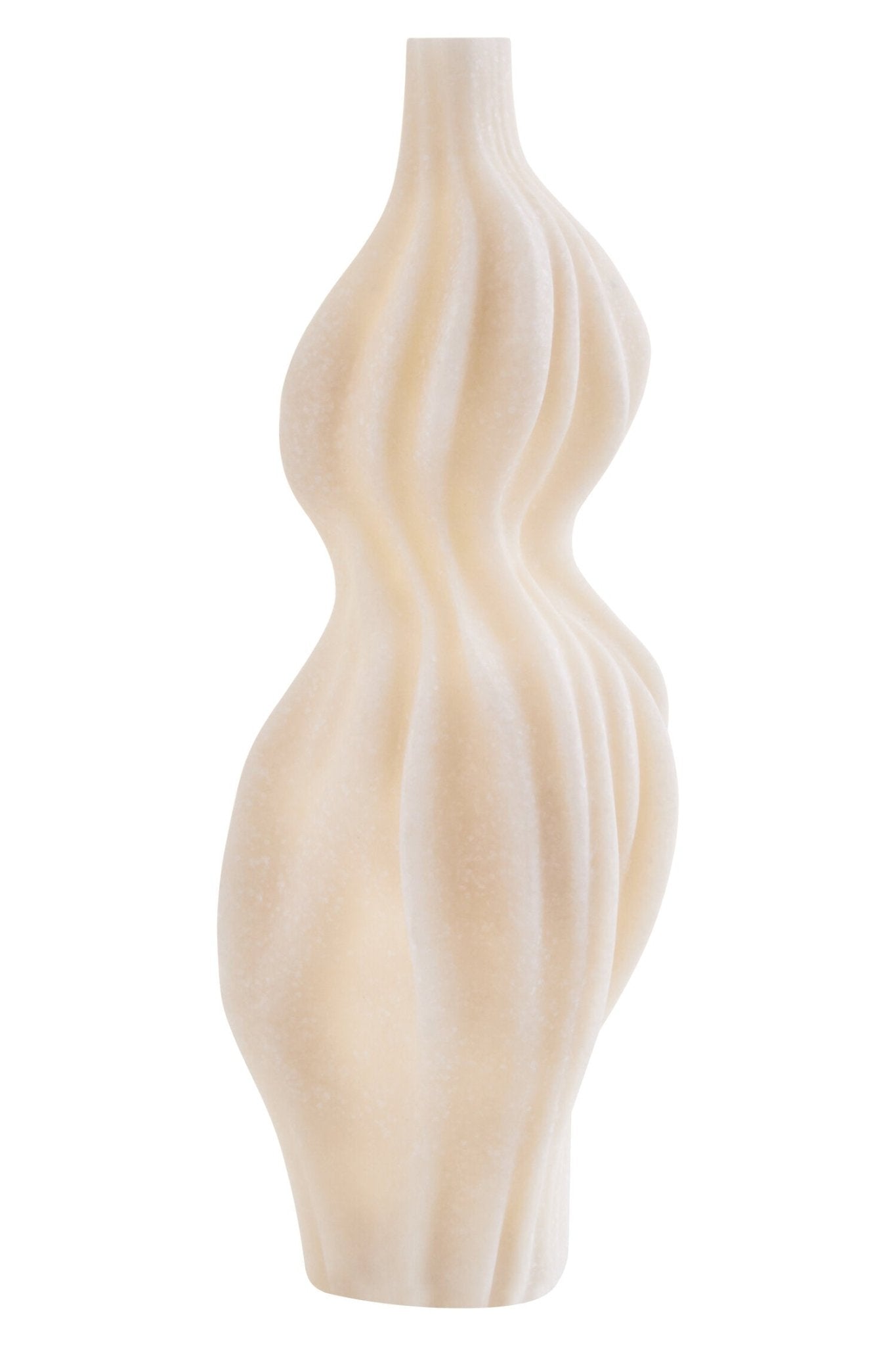 Broc White Marble Effect Organic Twist Vase | Luxury Home Accessories | Heulog Glow