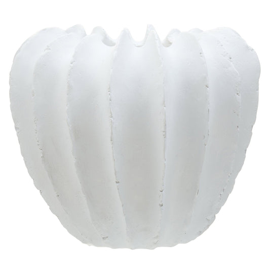 Broc White Textured Vase | Luxury Home Accessories | Heulog Glow