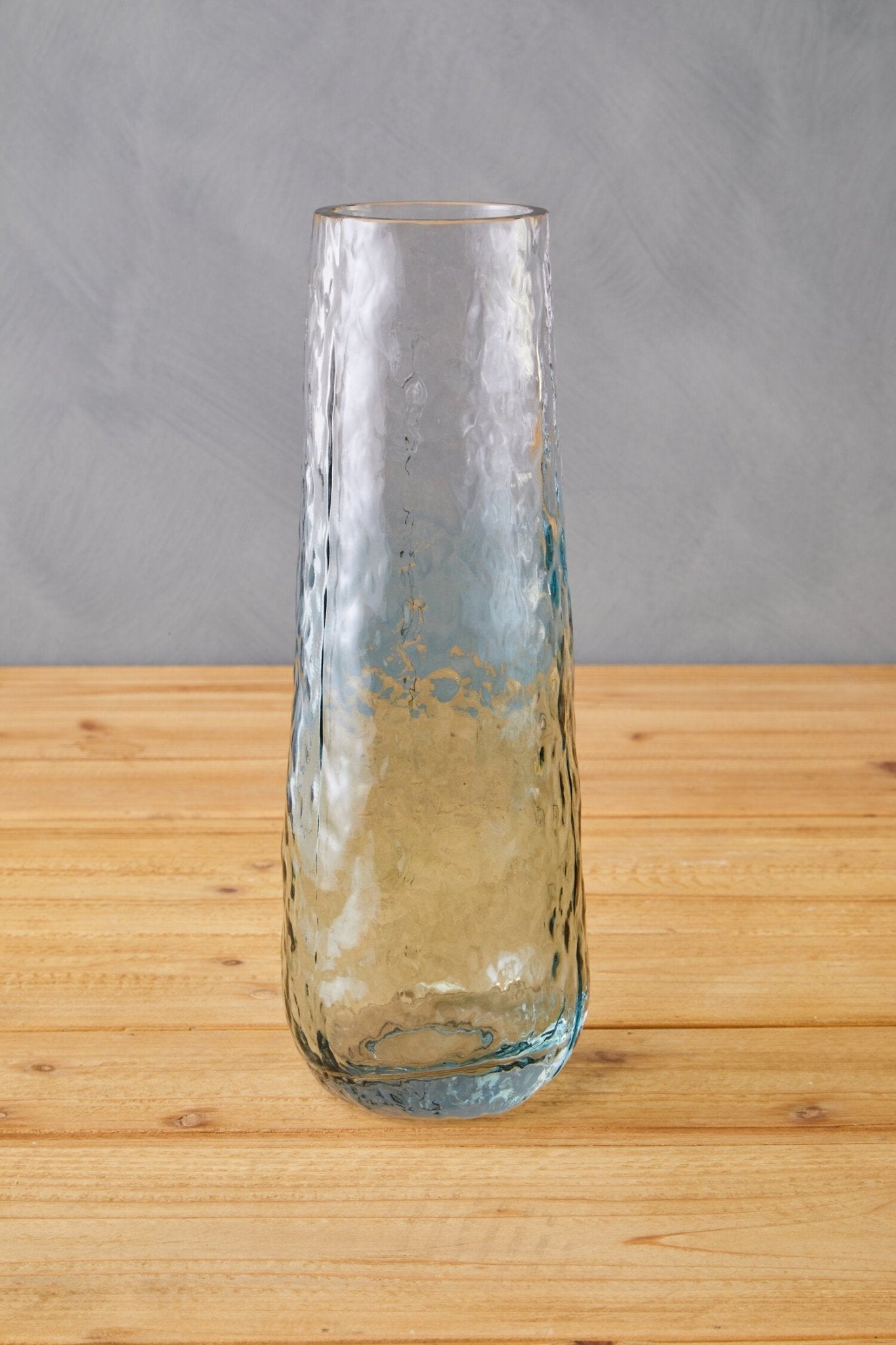 Brock Large Blue Ombre Glass Vase | Luxury Home Accessories | Heulog Glow
