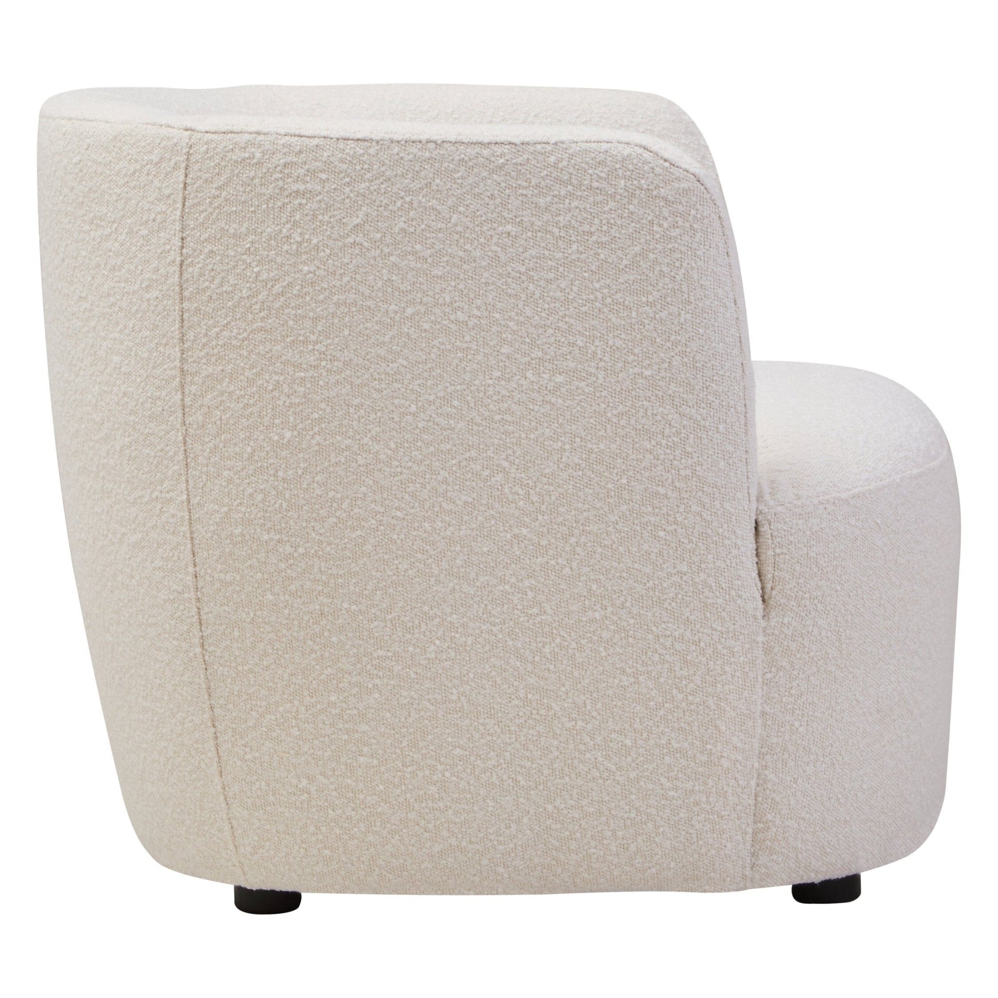 Bruge Textured Cream Curved Chair | Luxury Home Accessories | Heulog Glow