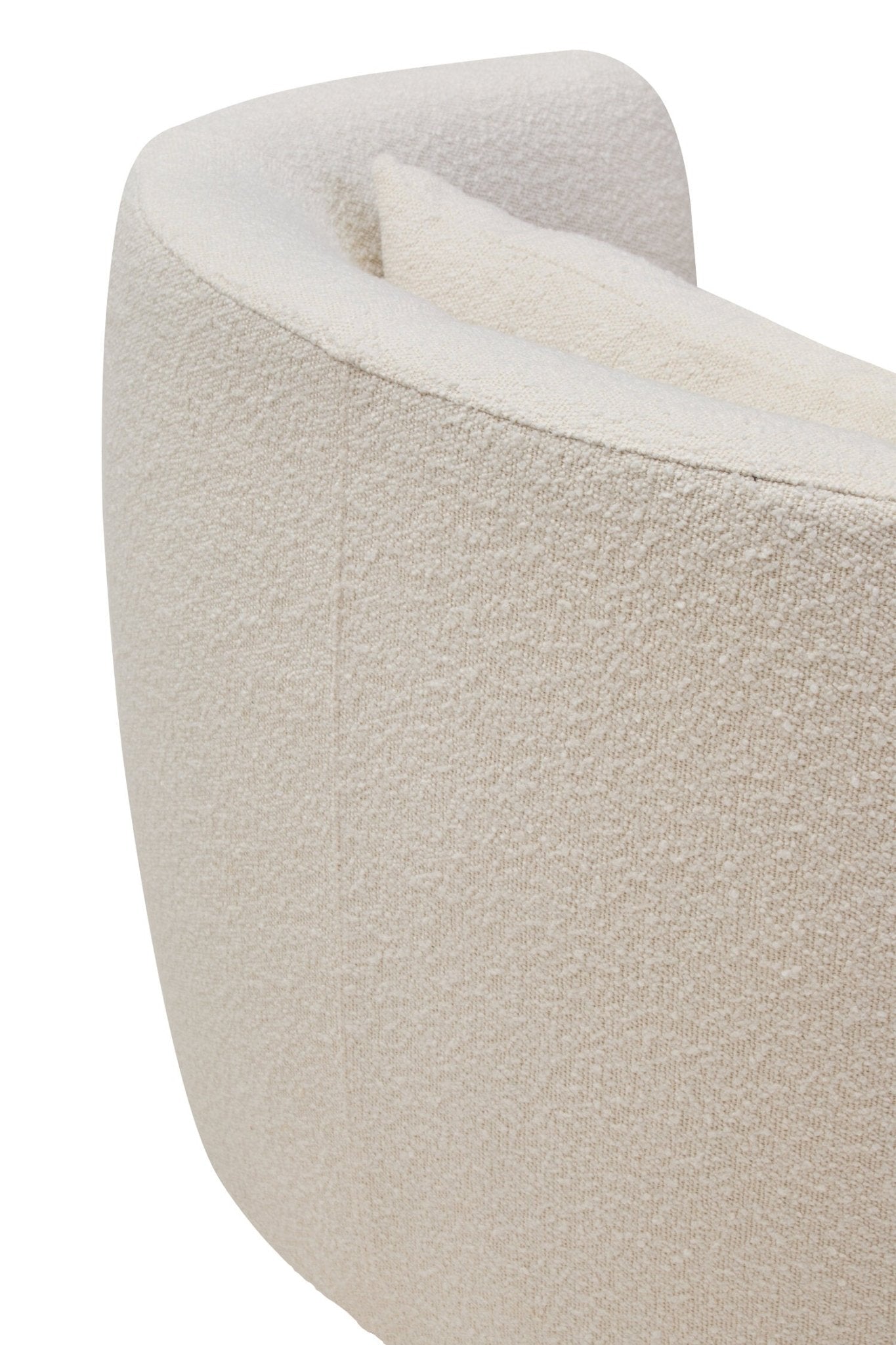 Bruge Textured Cream Curved Chair | Luxury Home Accessories | Heulog Glow