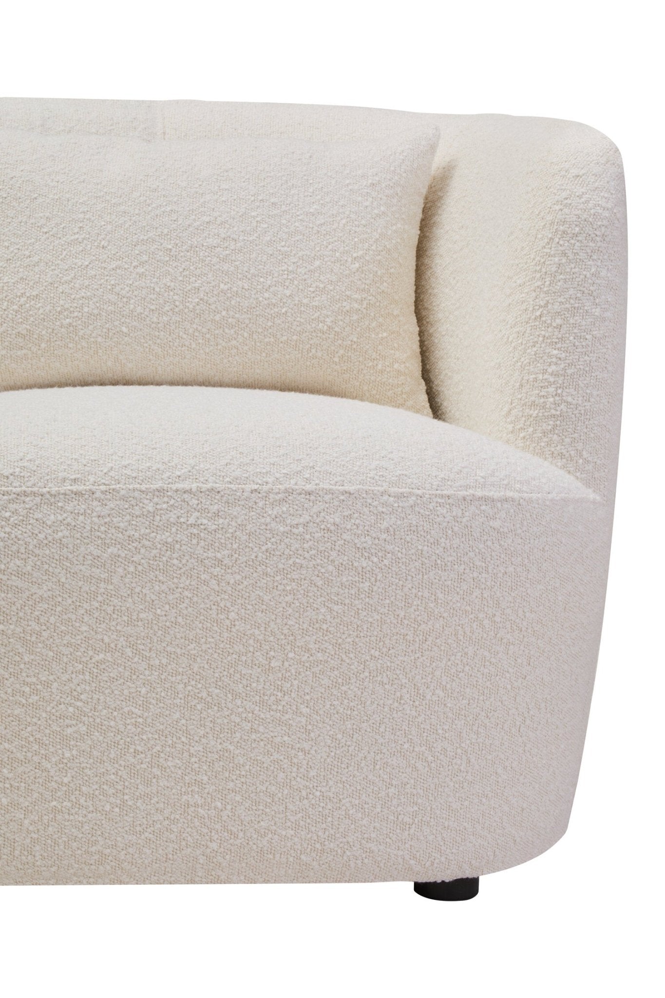 Bruge Textured Cream Curved Chair | Luxury Home Accessories | Heulog Glow