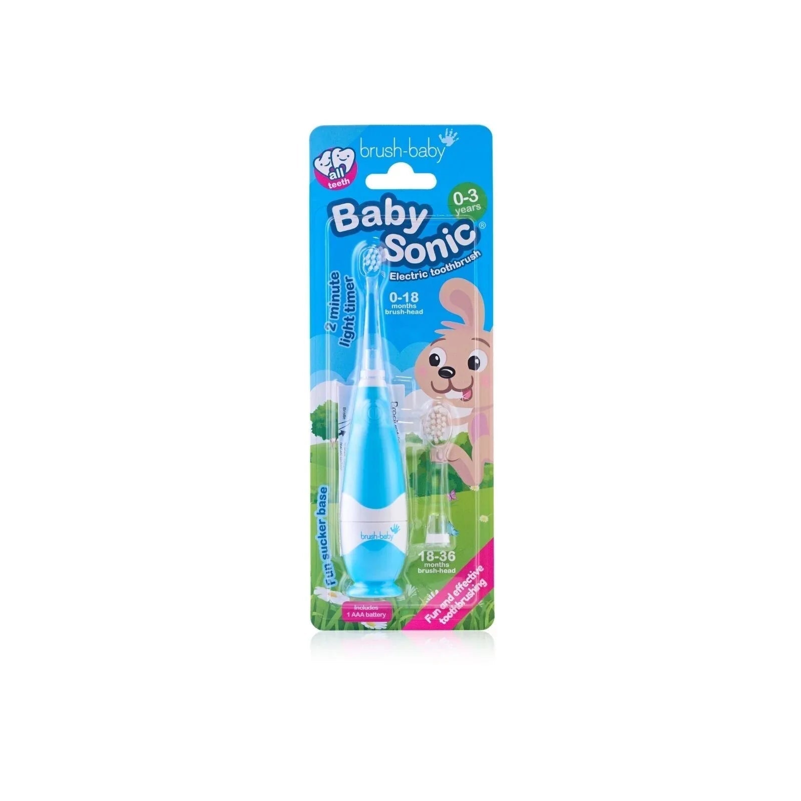 brush-baby BabySonic Electric Toothbrush 0-3 years - Blue | Luxury Home Accessories | Heulog Glow