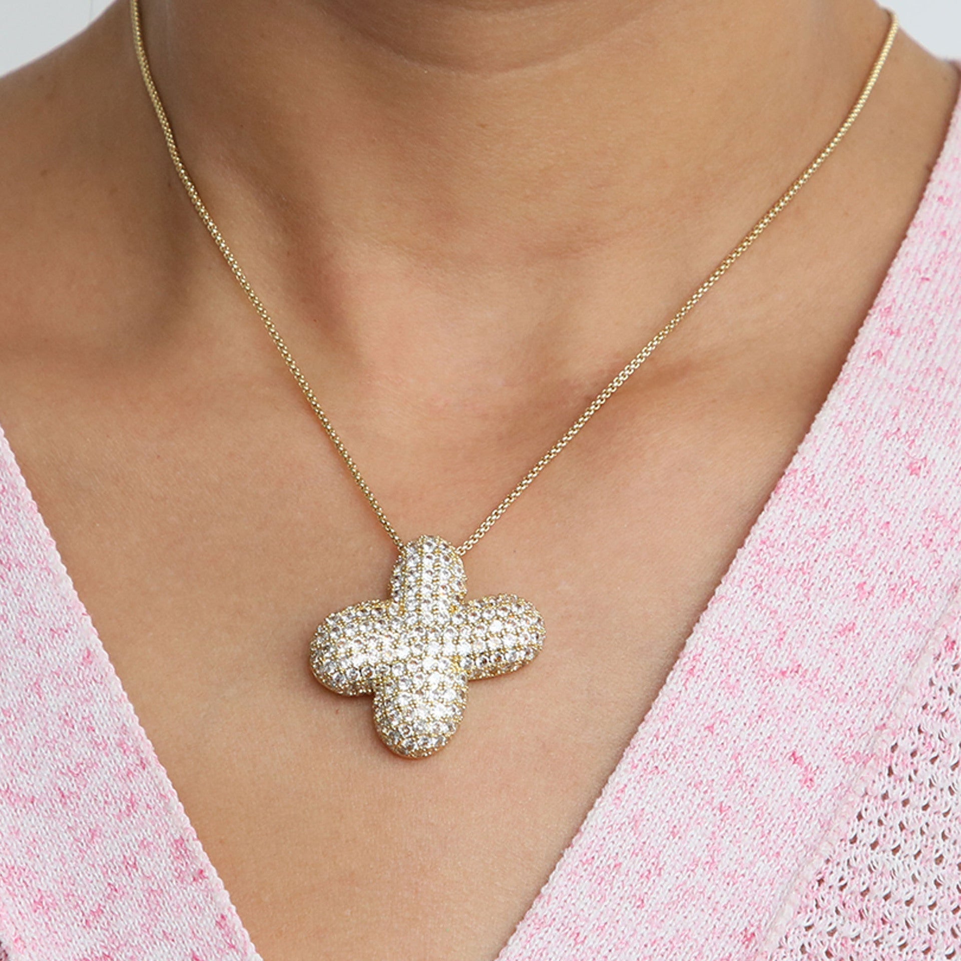 Bubble Initial Diamond Necklace | Luxury Home Accessories | Heulog Glow