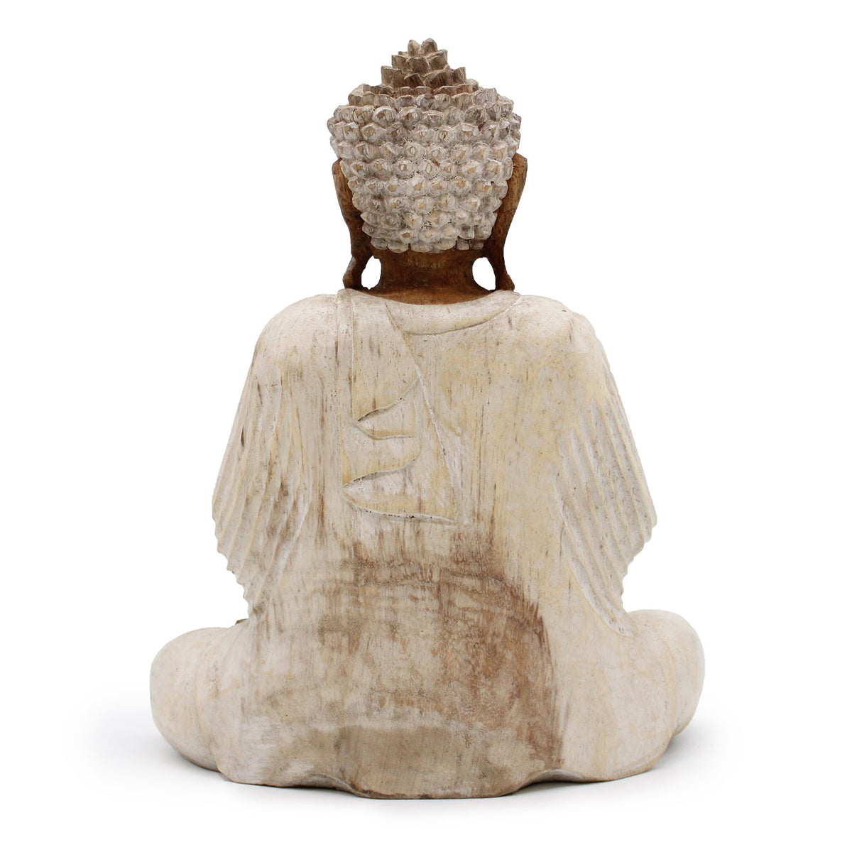 Buddha Statue Whitewash - 30cm Teaching Transmission | Luxury Home Accessories | Heulog Glow