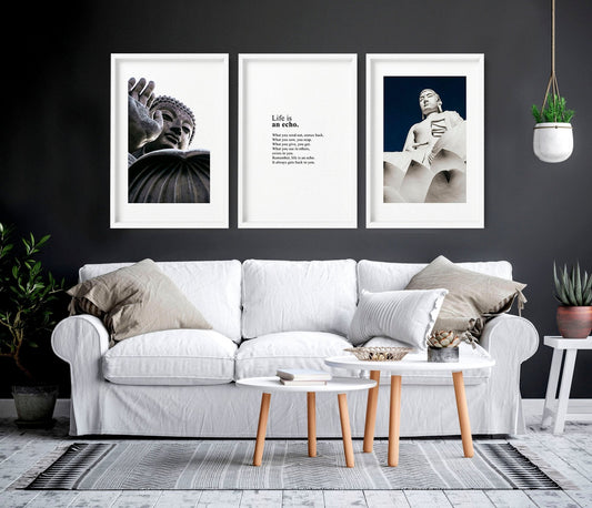 Buddhist wall art  | set of 3 wall art prints