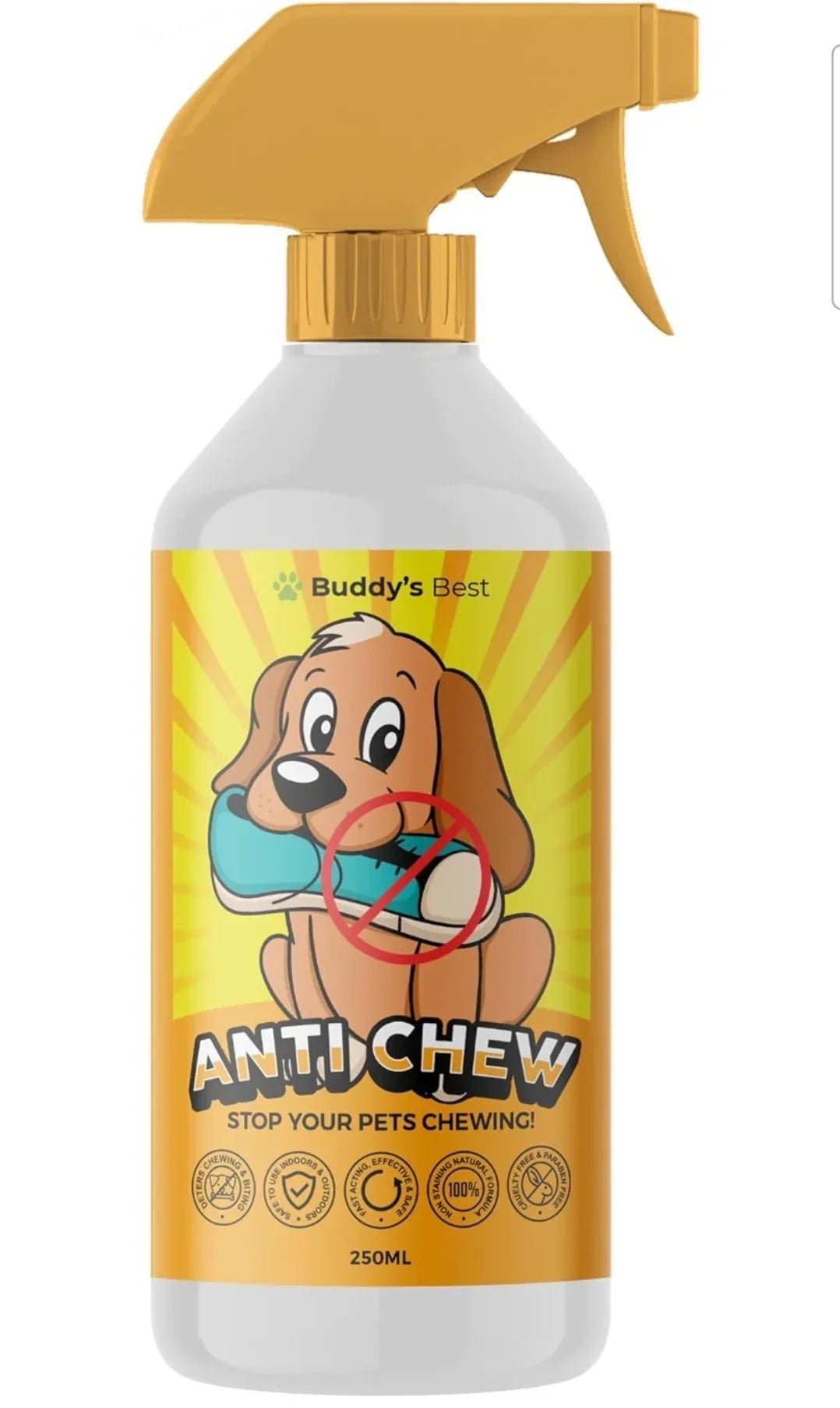 BUDDY'S BEST Anti Chew Spray for Puppies & Dogs | Luxury Home Accessories | Heulog Glow