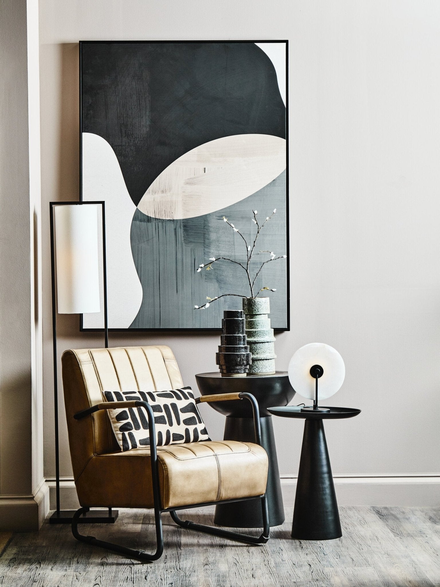 Buffalo Grey Leather Armchair | Luxury Home Accessories | Heulog Glow