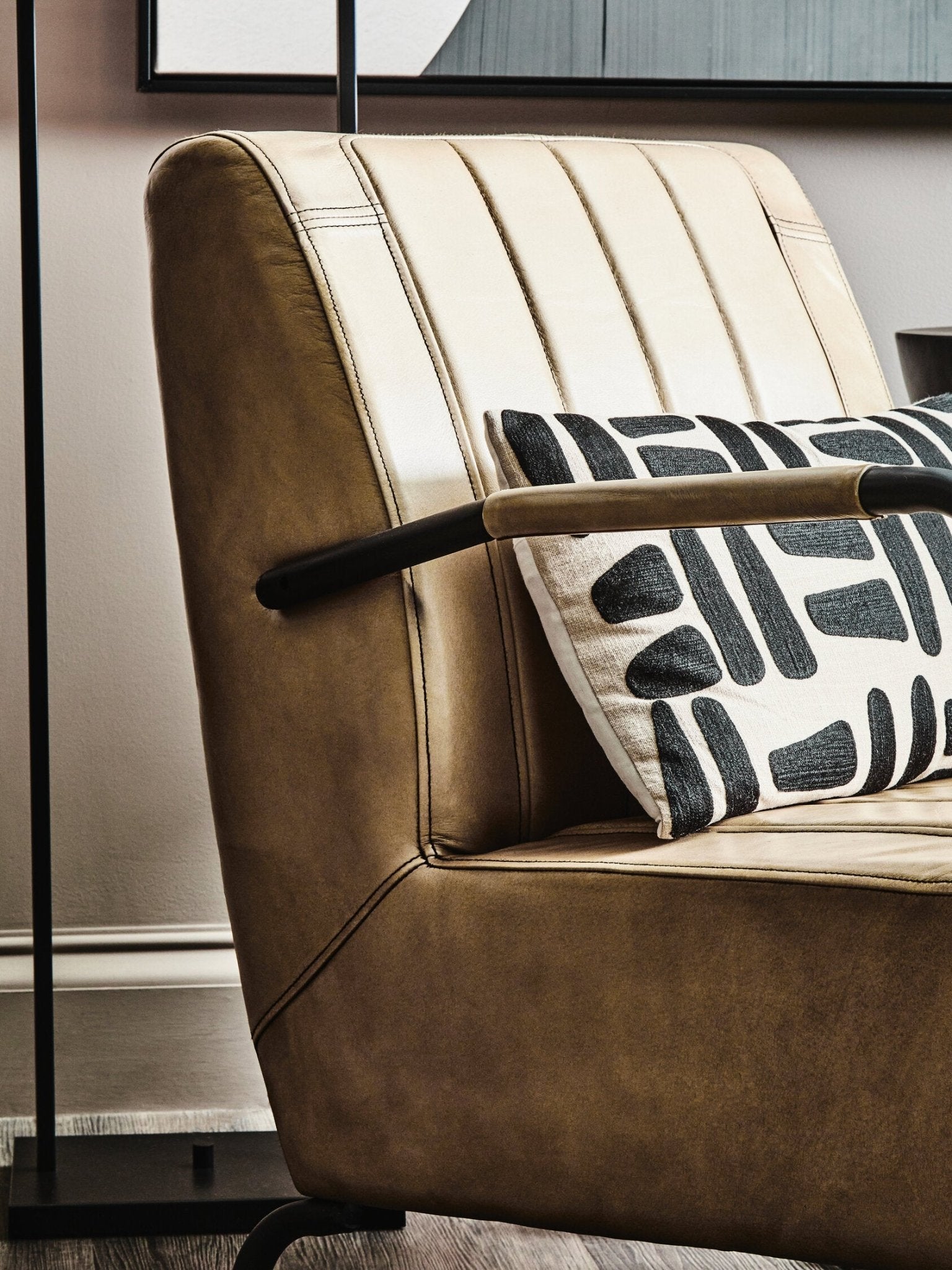 Buffalo Grey Leather Armchair | Luxury Home Accessories | Heulog Glow