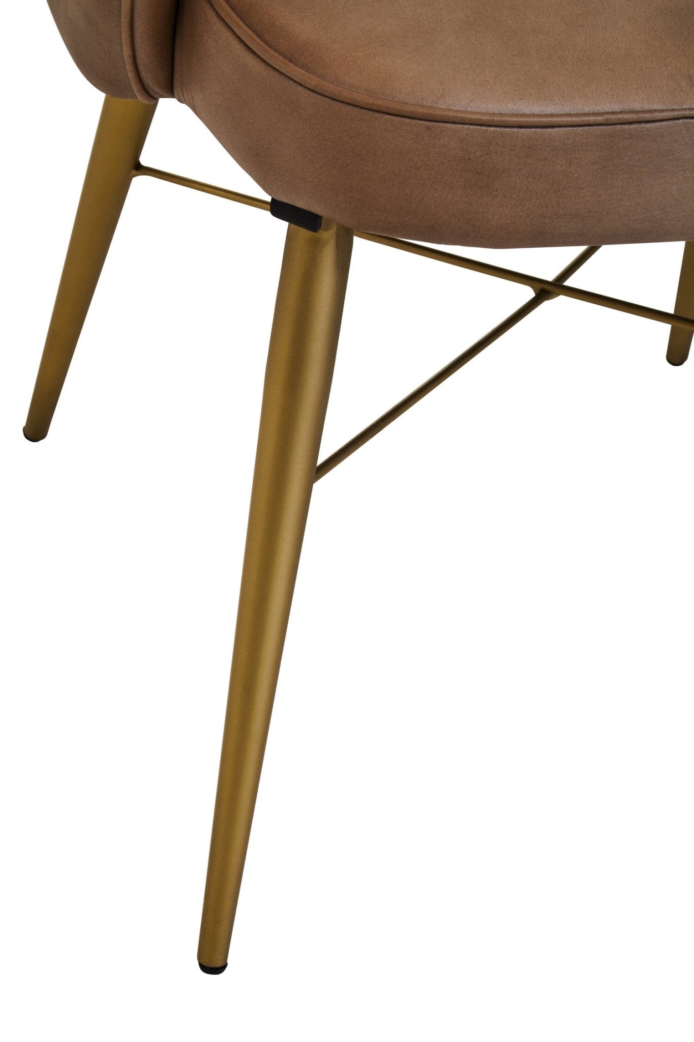 Buffalo Grey Leather Chair With Gold Finish Legs | Luxury Home Accessories | Heulog Glow