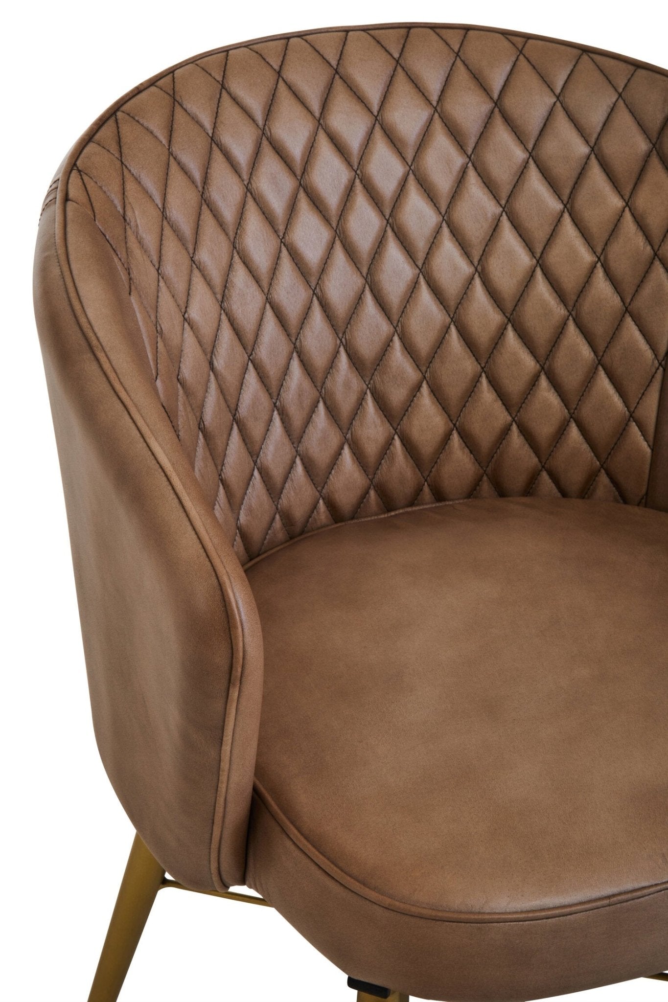 Buffalo Grey Leather Chair With Gold Finish Legs | Luxury Home Accessories | Heulog Glow