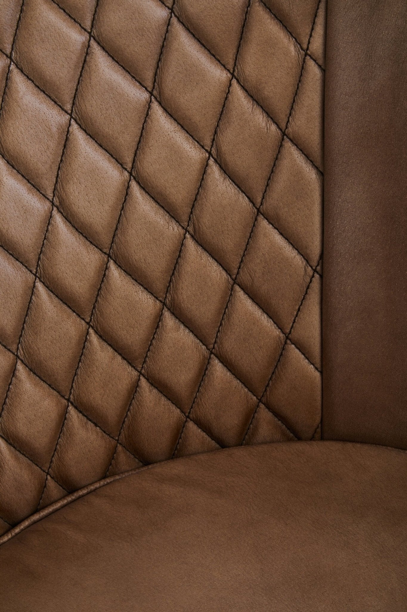 Buffalo Grey Leather Chair With Gold Finish Legs | Luxury Home Accessories | Heulog Glow