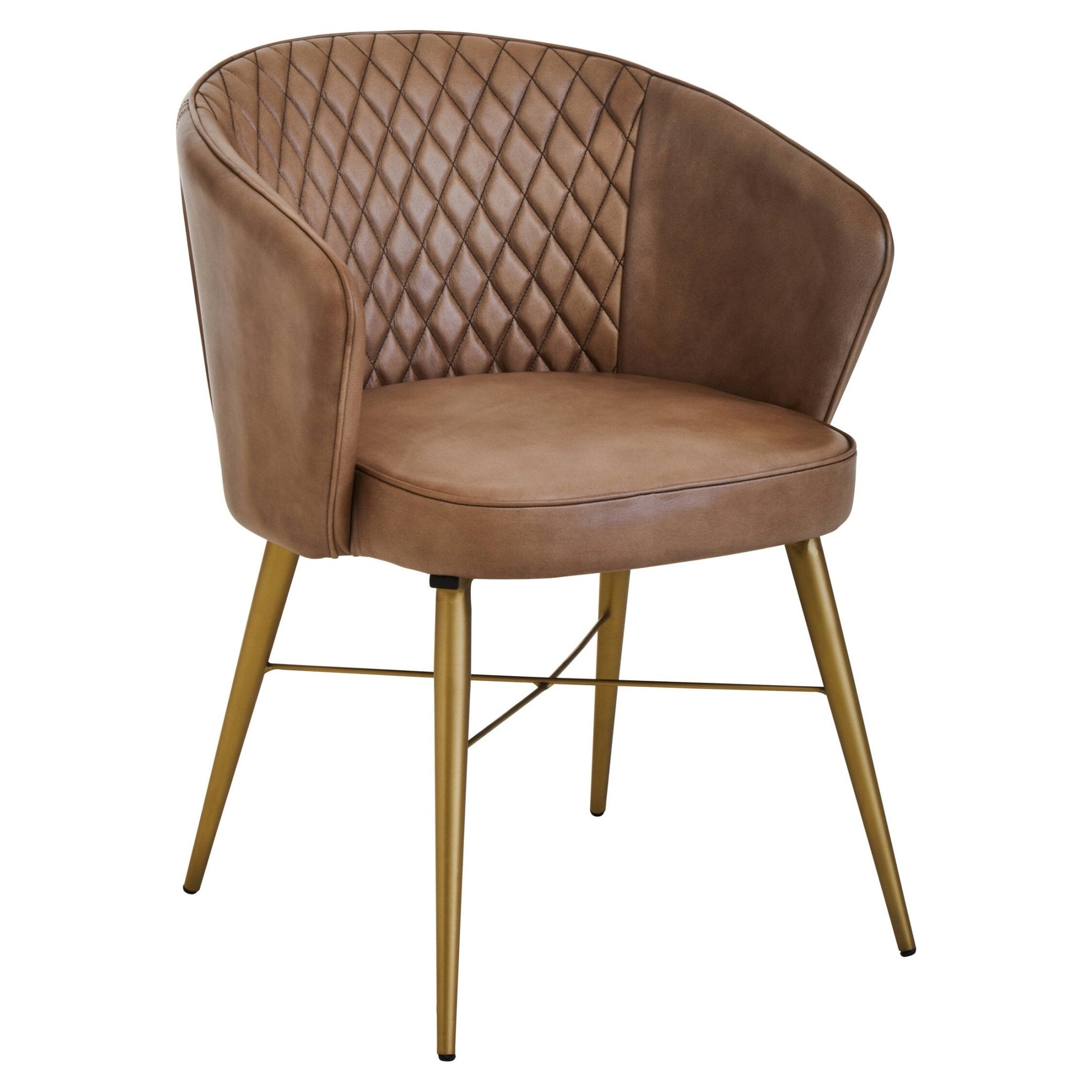 Buffalo Grey Leather Chair With Gold Finish Legs | Luxury Home Accessories | Heulog Glow