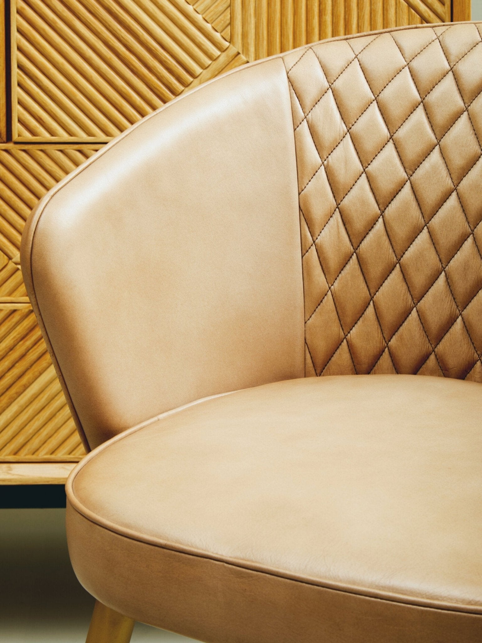 Buffalo Grey Leather Chair With Gold Finish Legs | Luxury Home Accessories | Heulog Glow