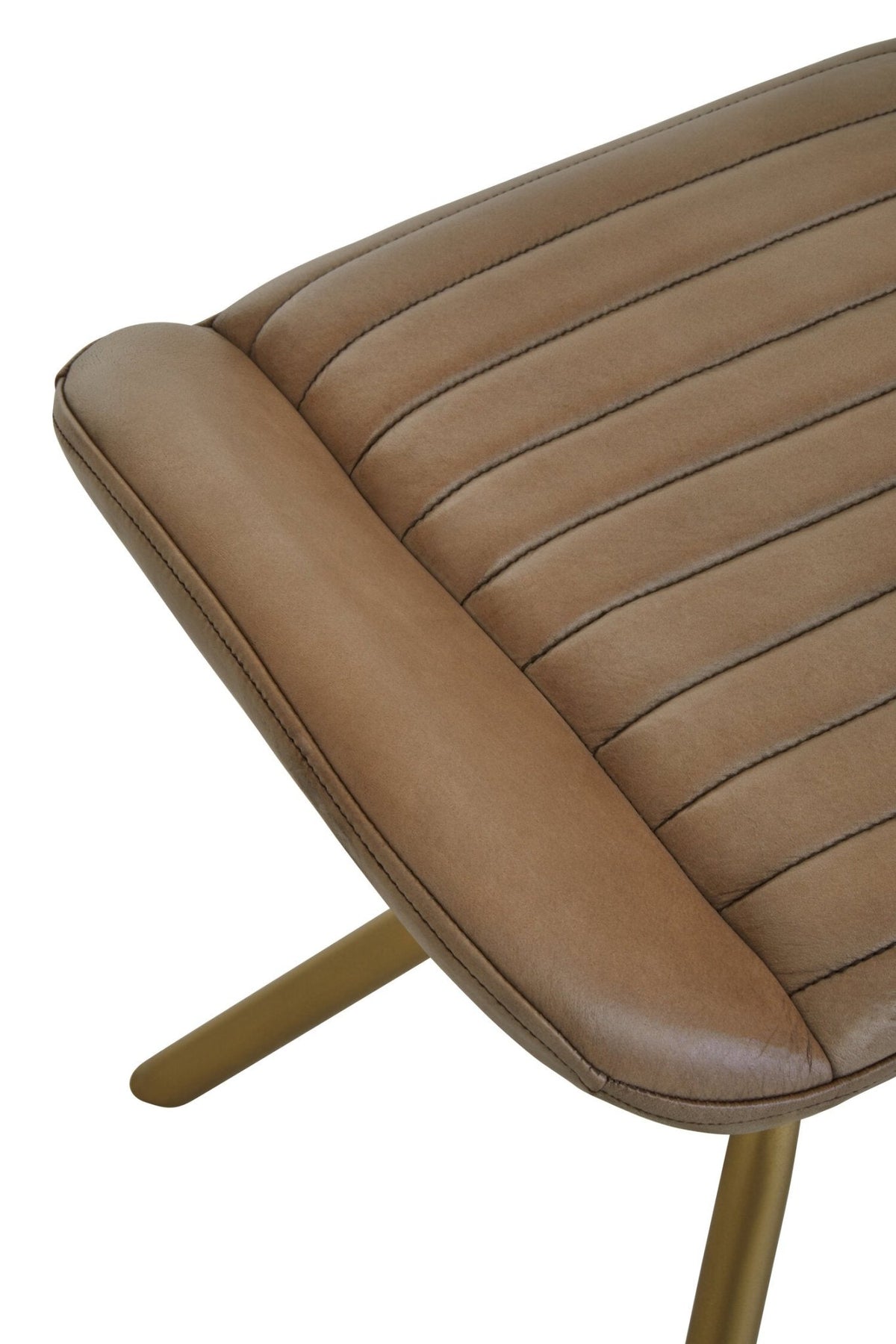 Buffalo Grey Leather Footstool | Luxury Home Accessories | Heulog Glow