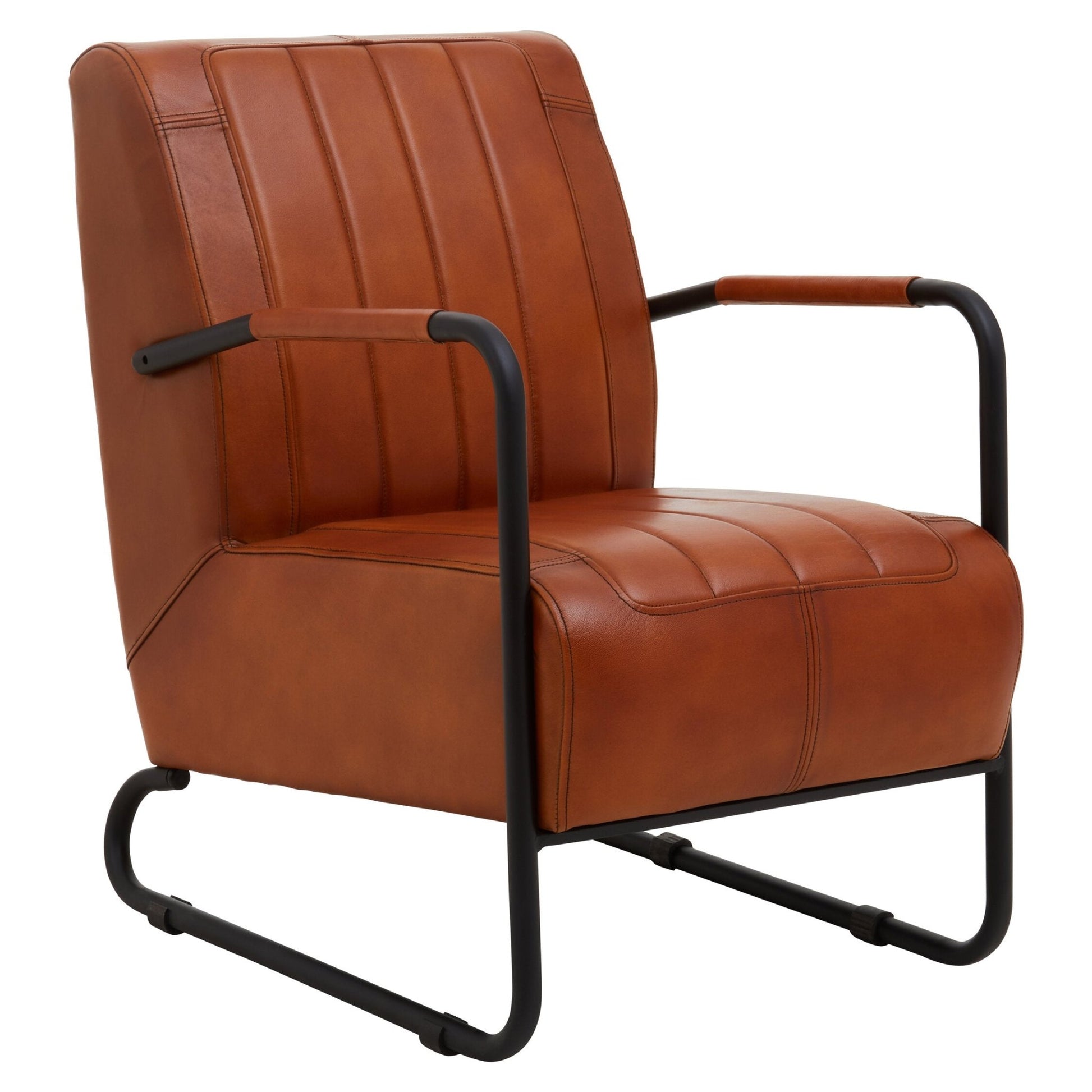Buffalo Tan Leather Armchair | Luxury Home Accessories | Heulog Glow