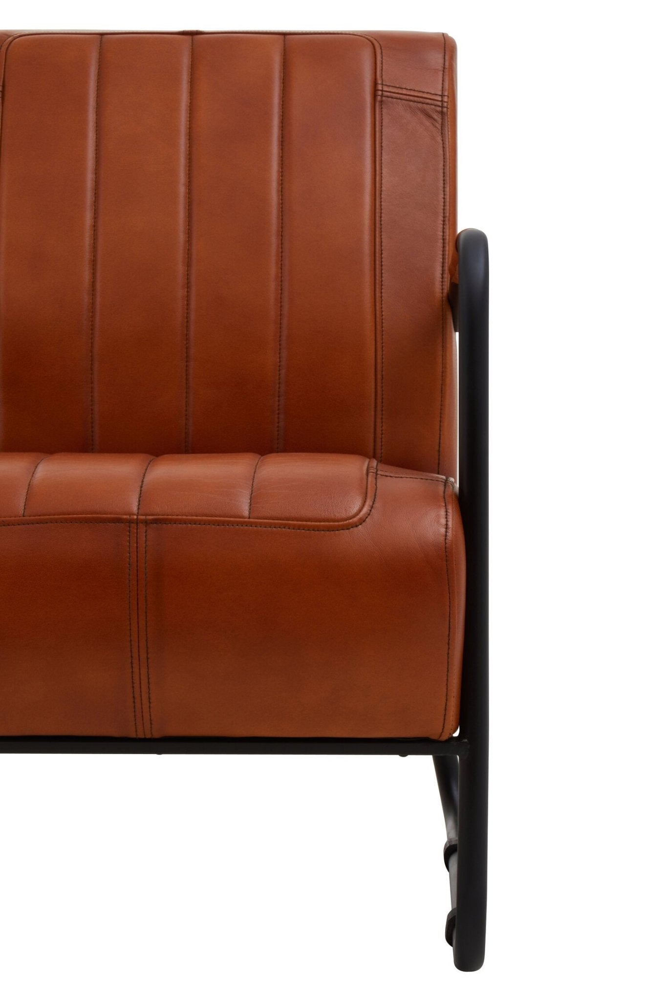 Buffalo Tan Leather Armchair | Luxury Home Accessories | Heulog Glow