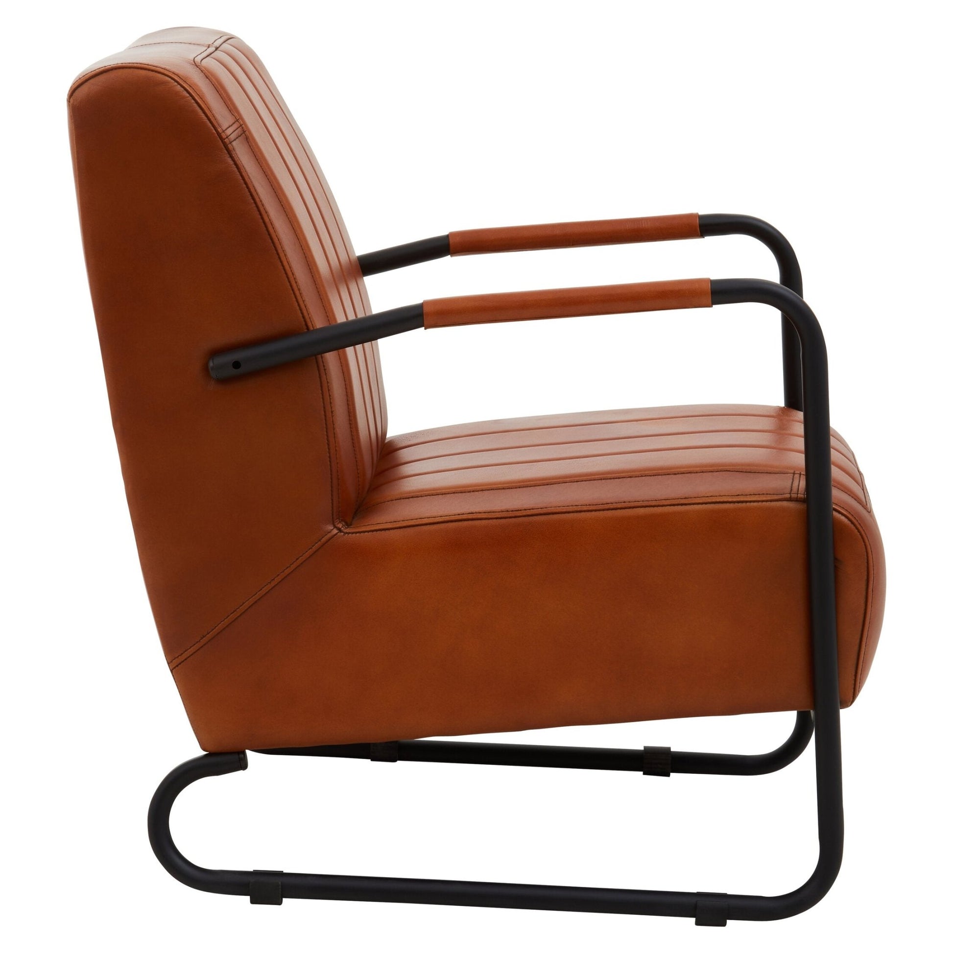 Buffalo Tan Leather Armchair | Luxury Home Accessories | Heulog Glow