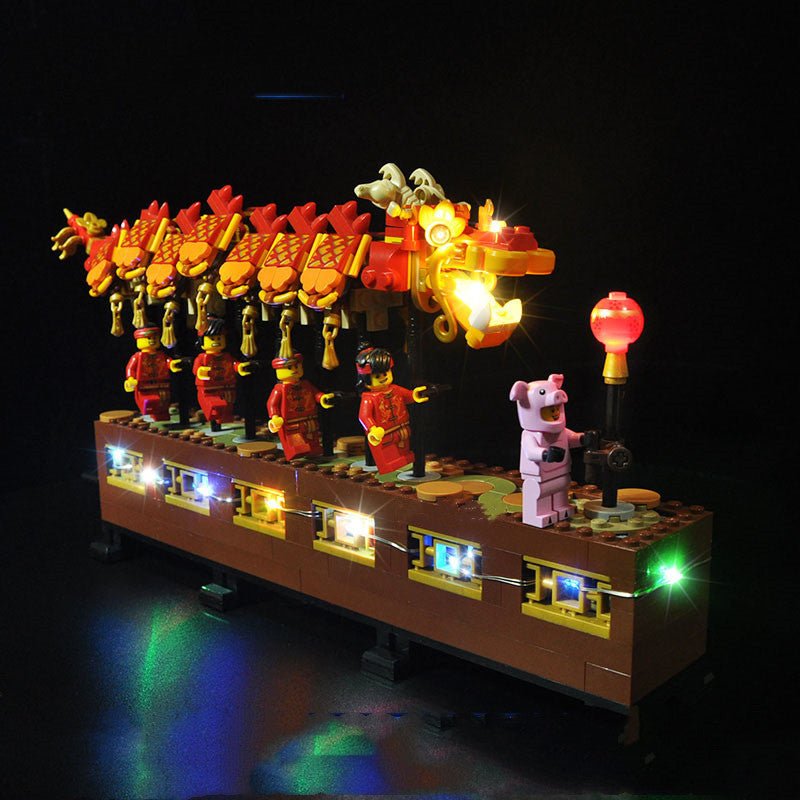 Building Block Lighting New Year Dragon Dance LED Lighting Group | Luxury Home Accessories | Heulog Glow