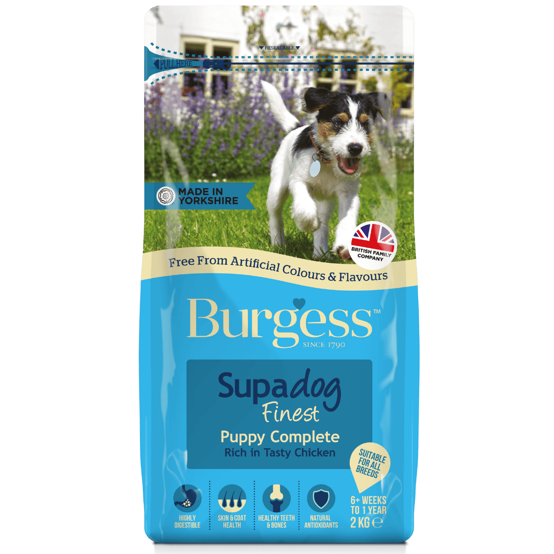 Burgess Supadog Puppy Rich in Chicken 12.5kg | Luxury Home Accessories | Heulog Glow