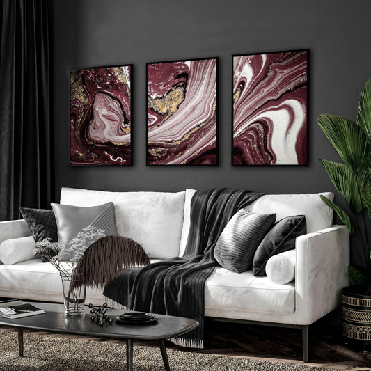 Wall art Marble inspired | set of 3 wall art prints