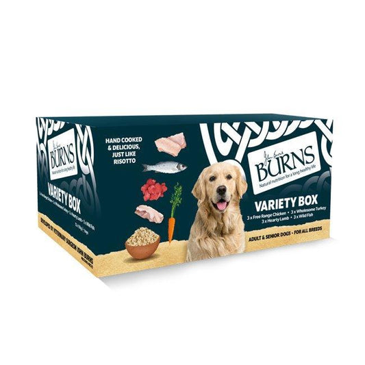 Burns Dog Trays Variety Box 12x150g | Luxury Home Accessories | Heulog Glow