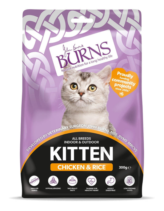 Burns Kitten Chicken & Rice 10x300g | Luxury Home Accessories | Heulog Glow
